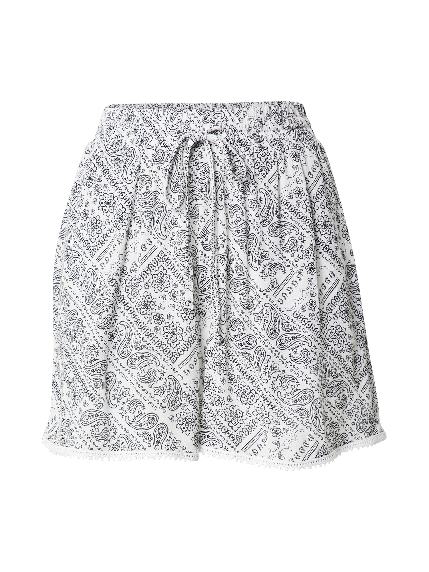 VERO MODA Hlače  črna / bela