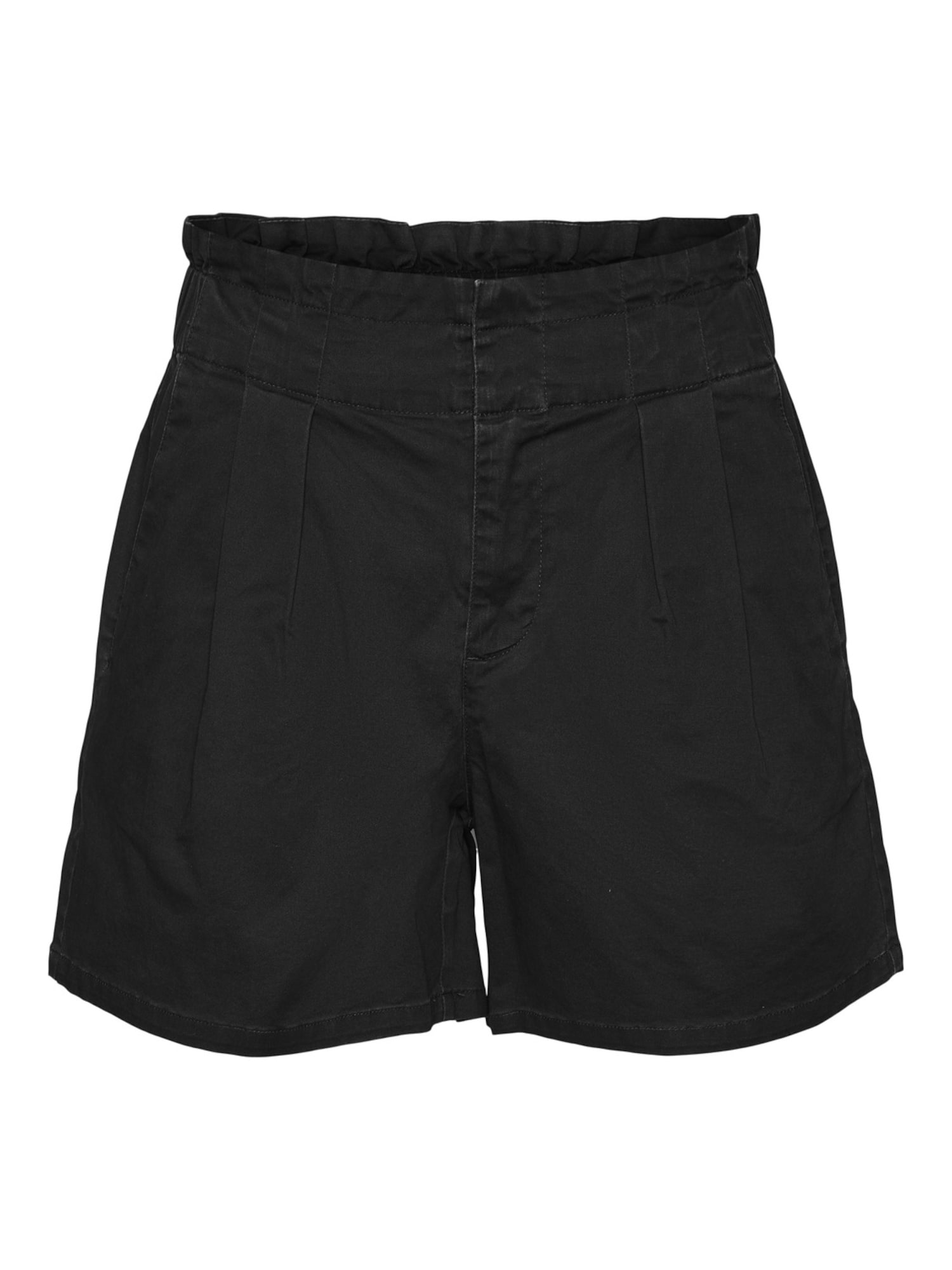 VERO MODA Hlače z naborki 'Evany'  črna