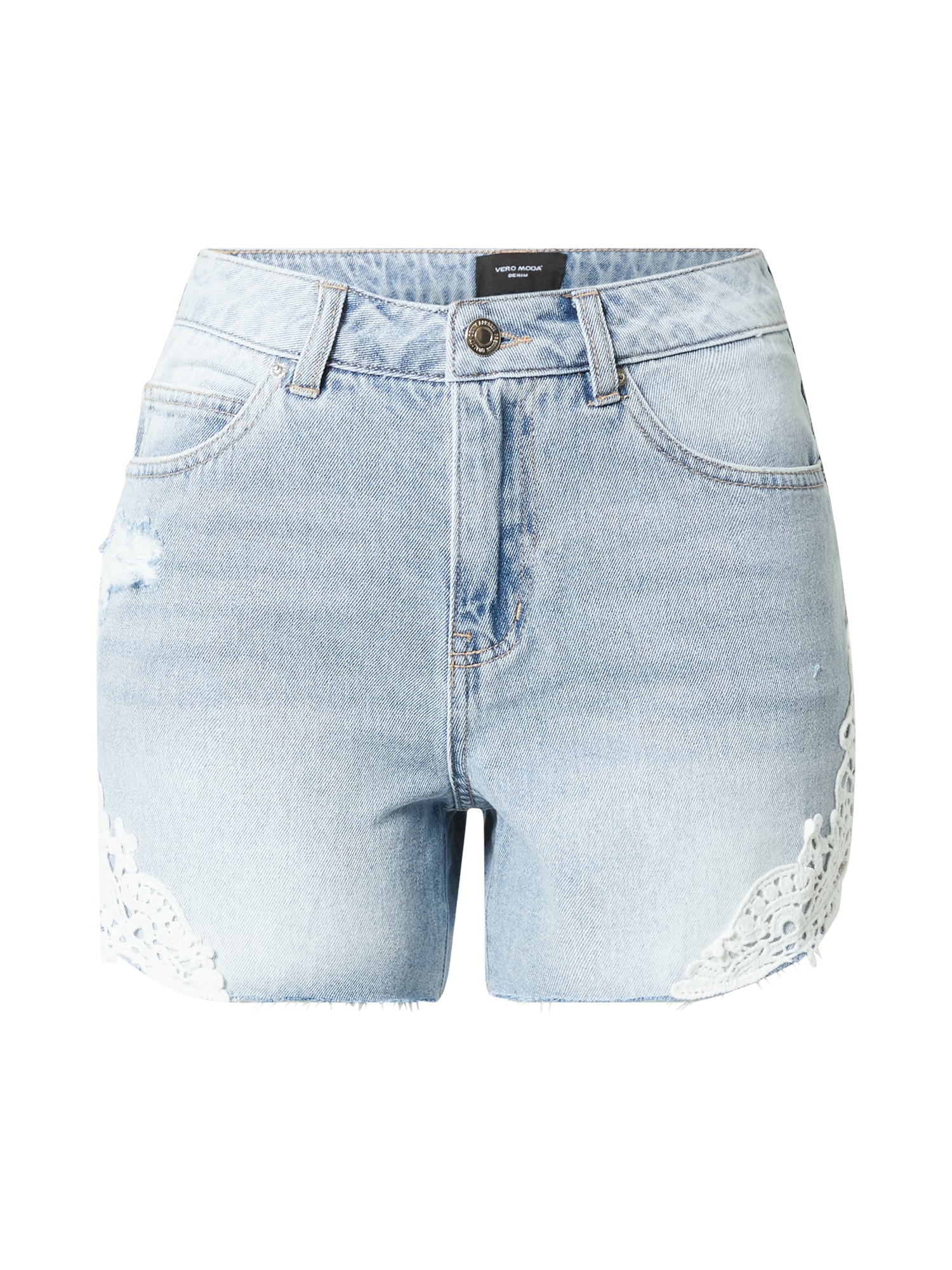 VERO MODA Kavbojke  svetlo modra / bela