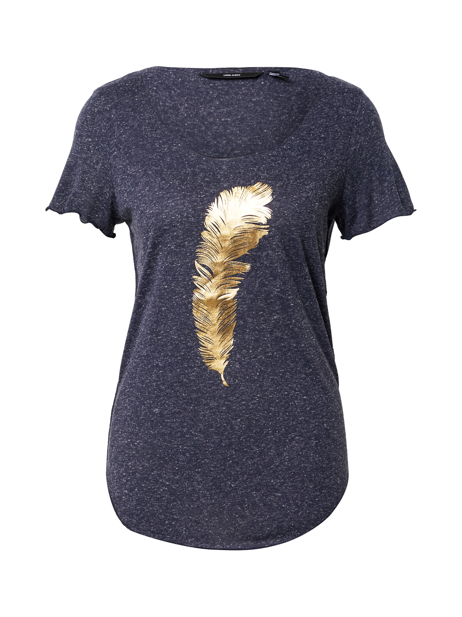 VERO MODA Majica 'LUA'  temno modra / zlata