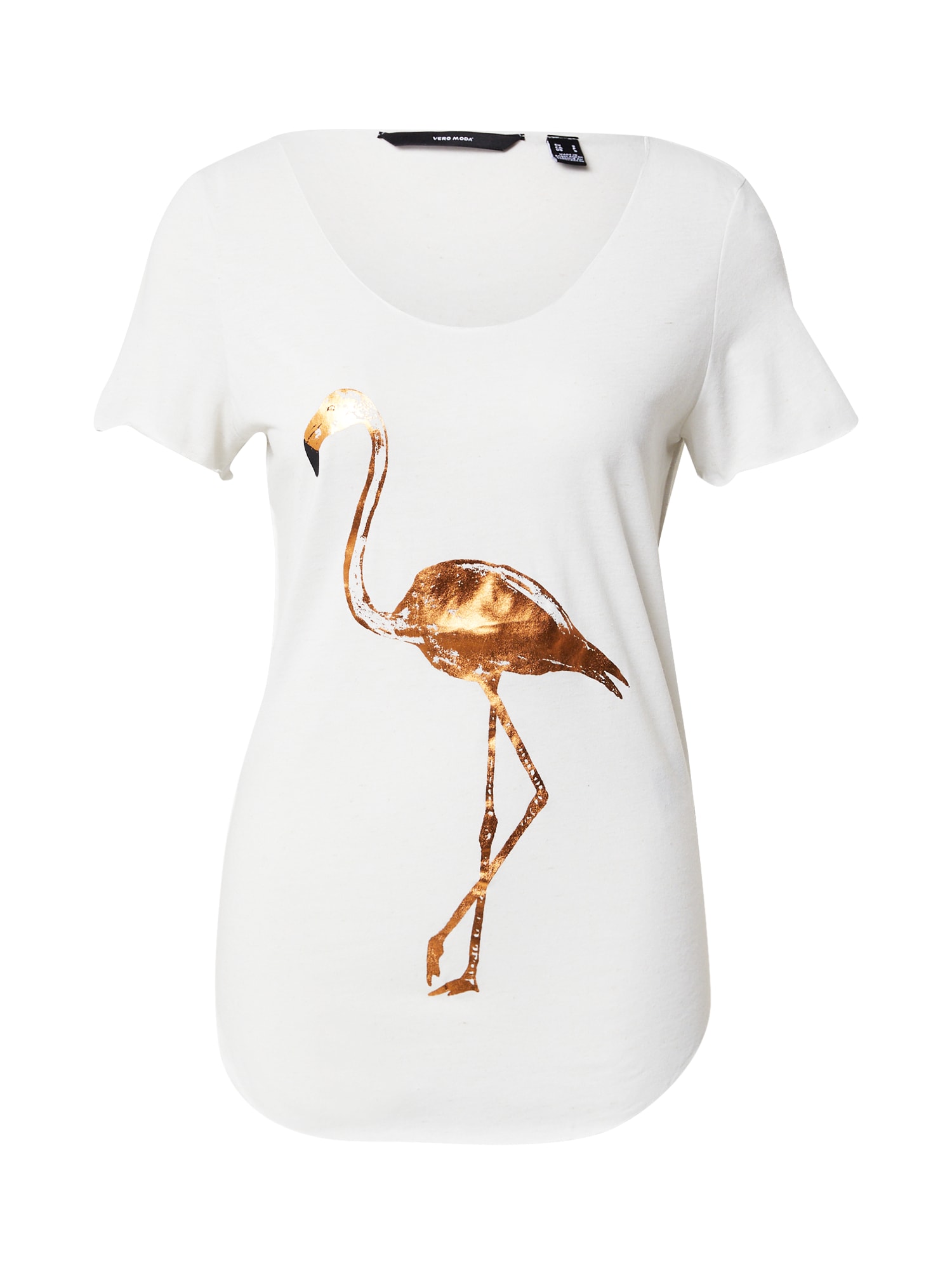 VERO MODA Majica 'LUA'  zlata / bela