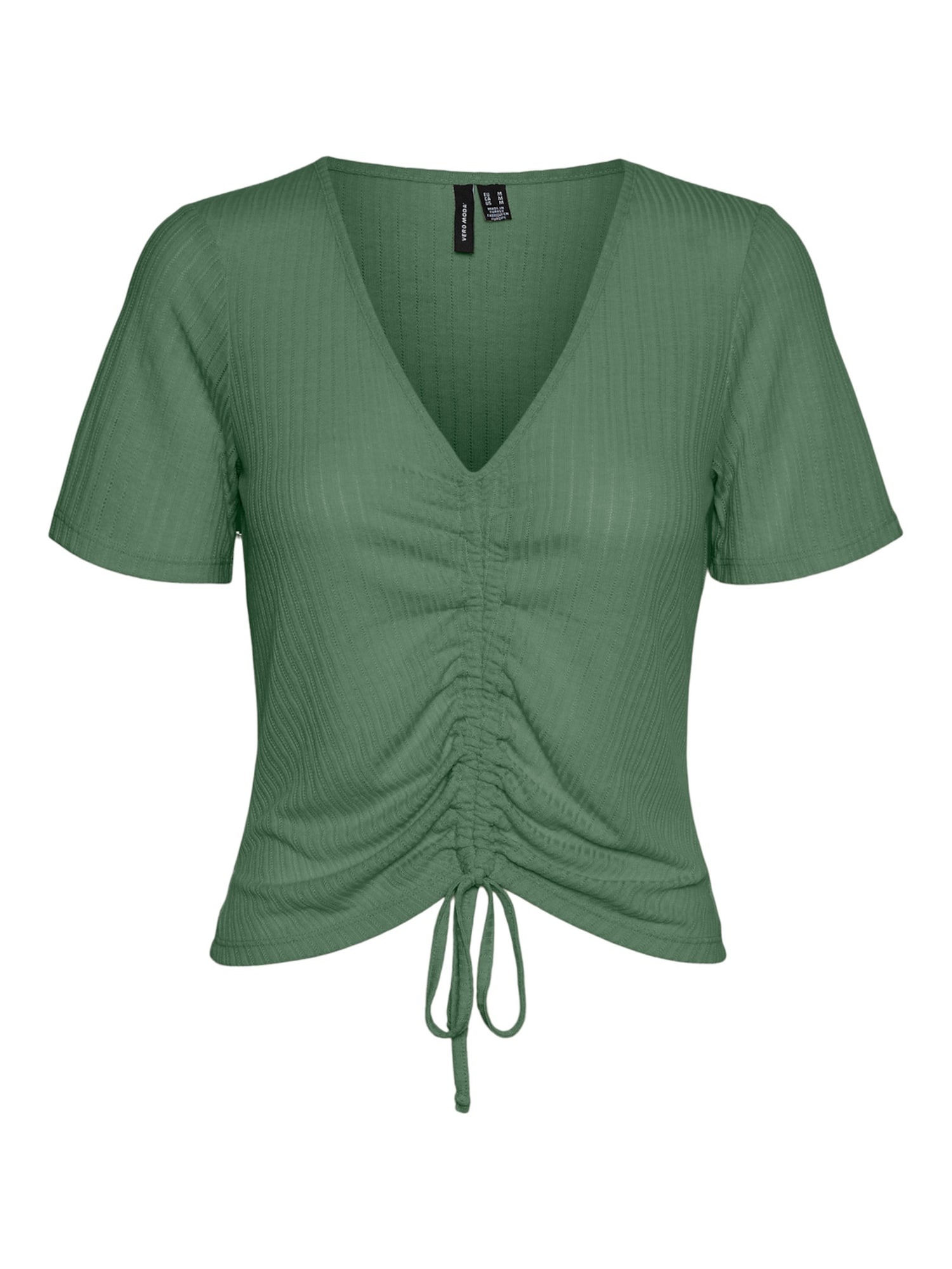 VERO MODA Majica 'Plisa'  temno zelena