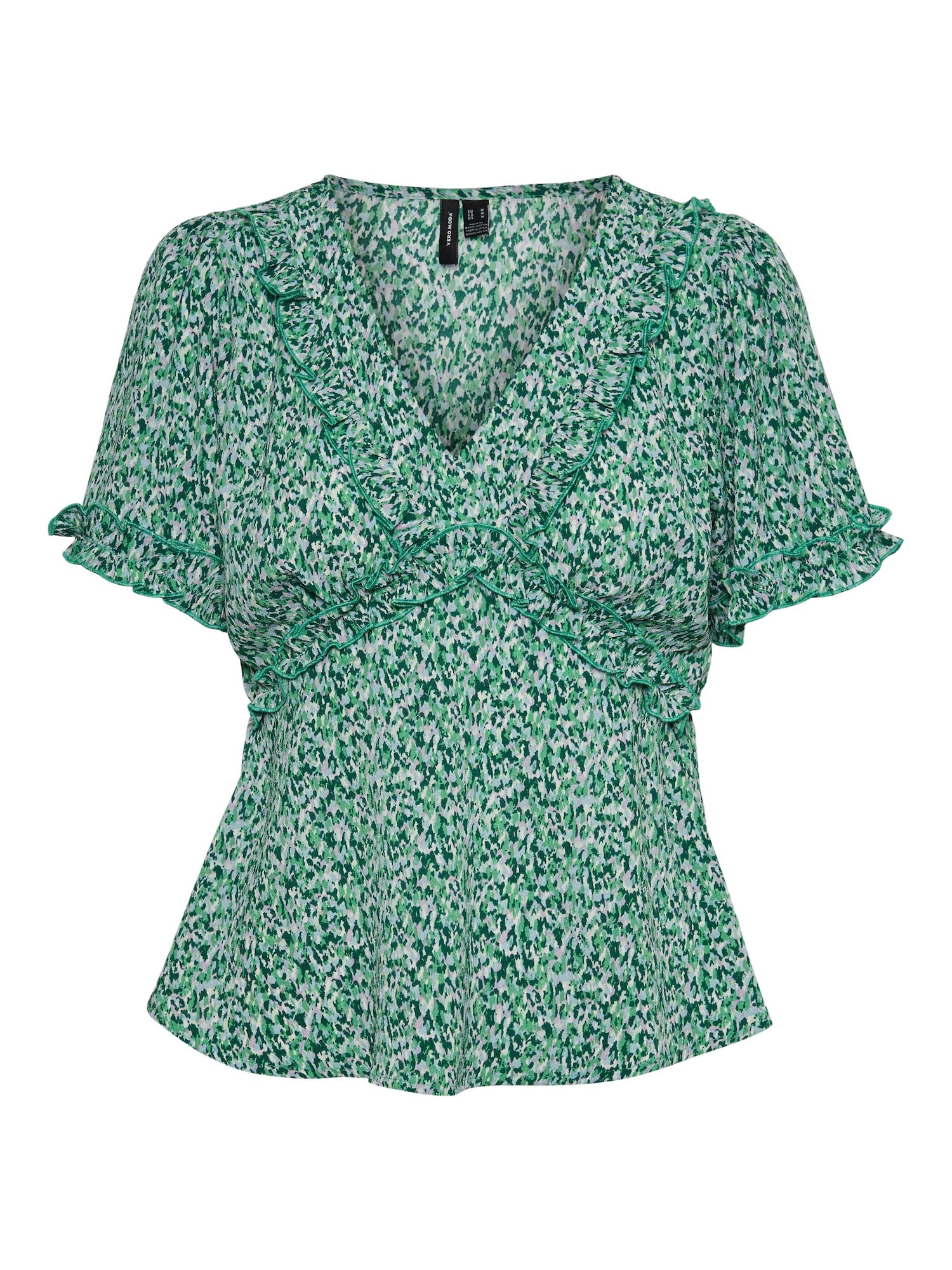 VERO MODA Majica 'Splash'  zelena / meta / temno zelena / bela