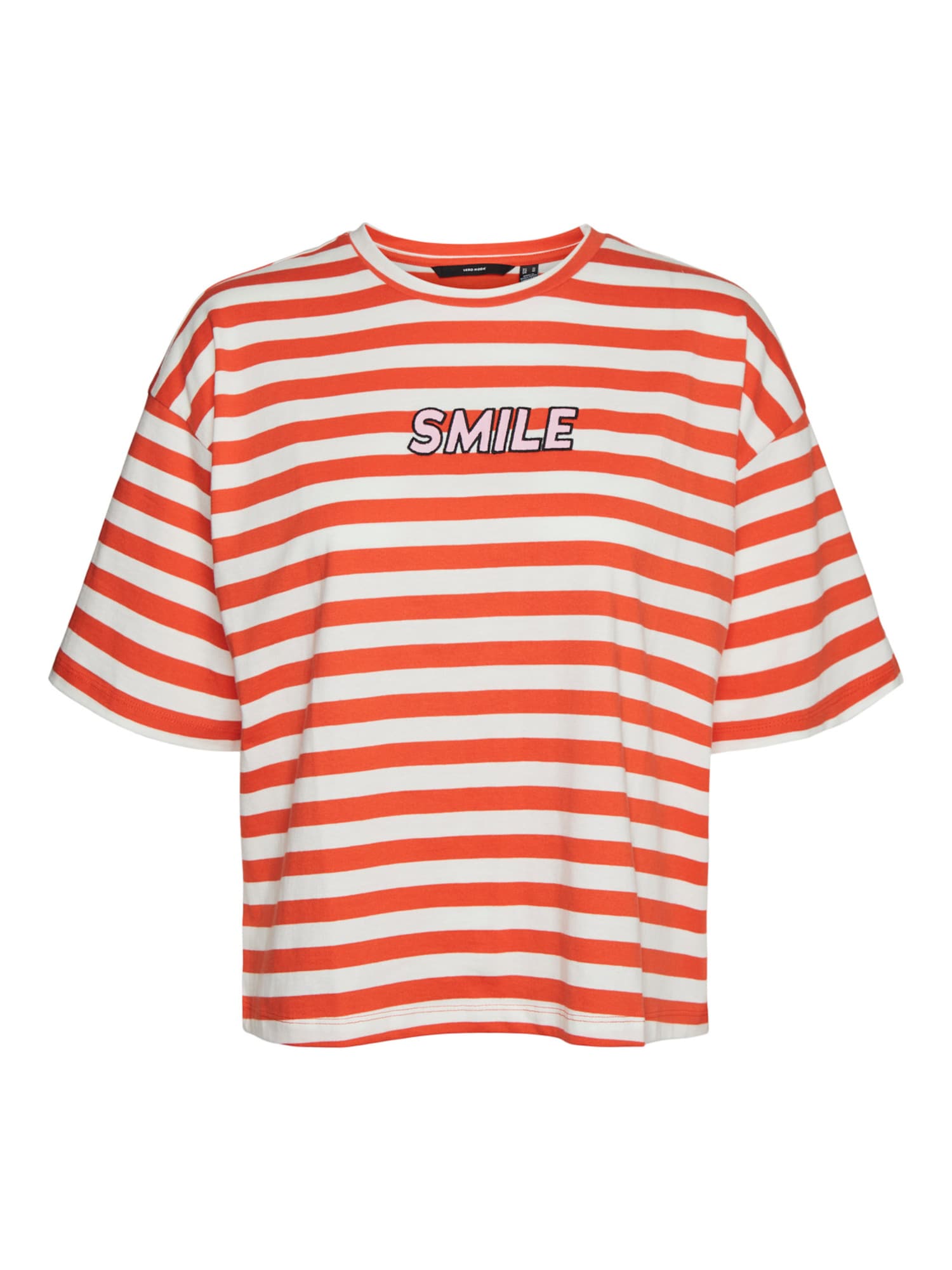 VERO MODA Majica  oranžna / roza / črna / bela