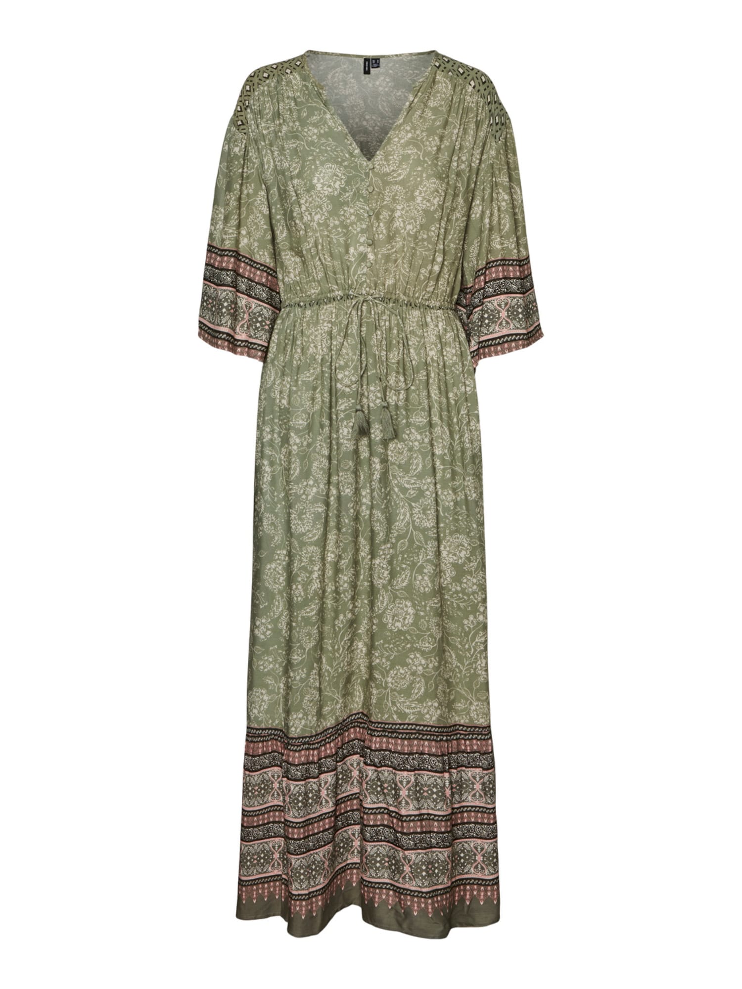 VERO MODA Obleka 'ADDIE'  zelena / mešane barve