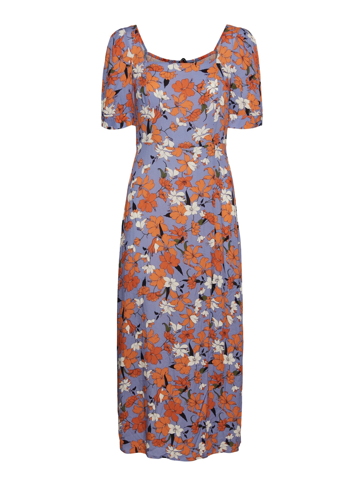 VERO MODA Obleka 'Anne'  oliva / svetlo lila / temno oranžna / črna / bela