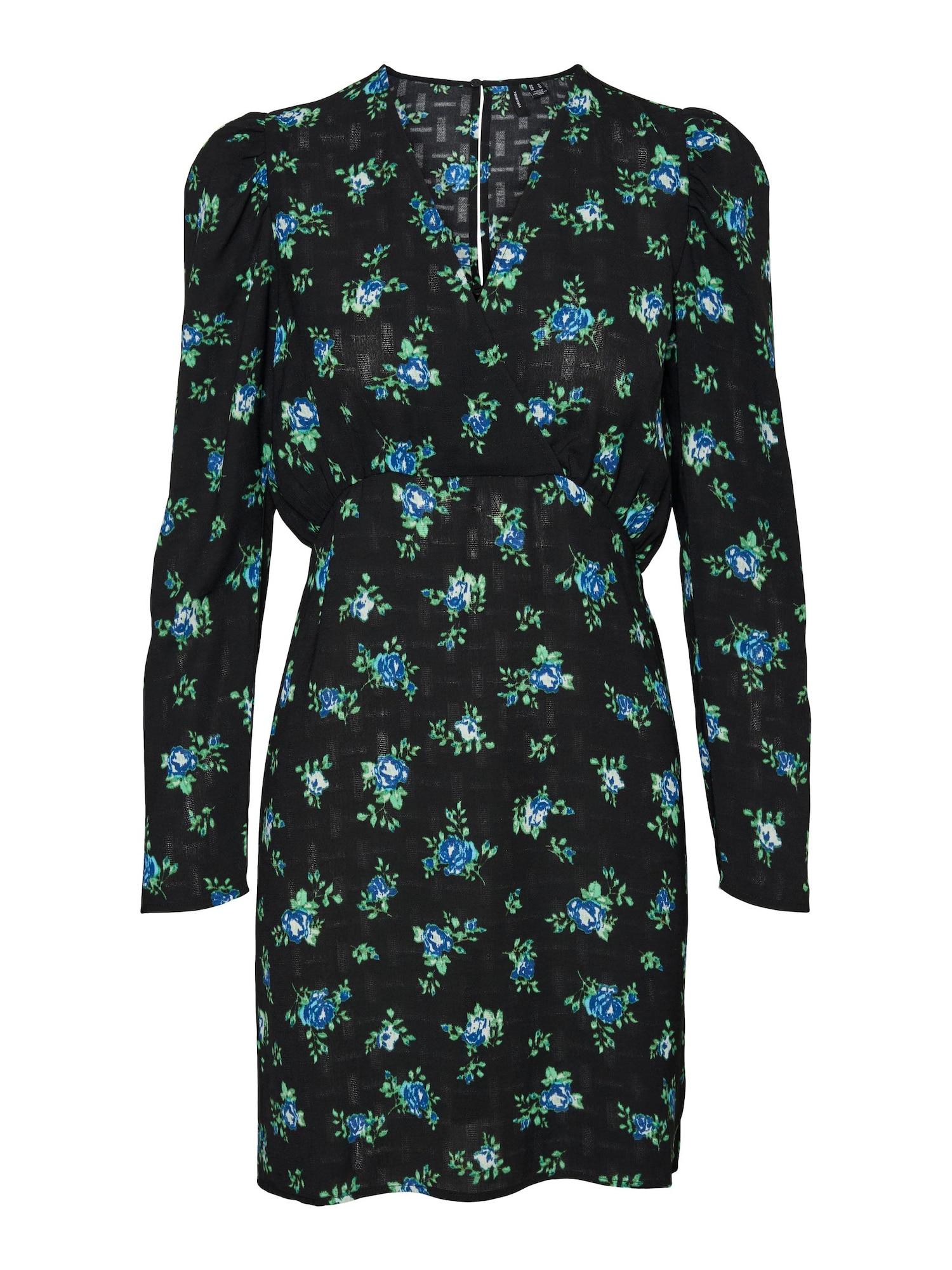 VERO MODA Obleka 'BELLA'  modra / pastelno modra / zelena / črna