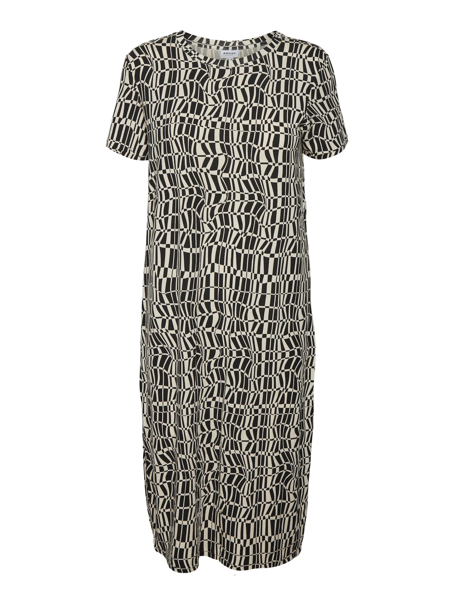 VERO MODA Obleka 'Gava'  ecru / črna