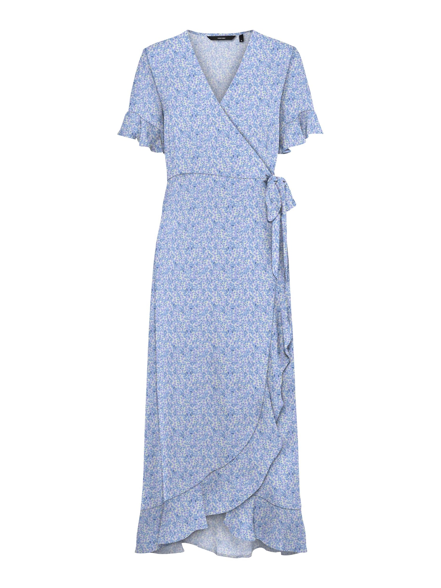 VERO MODA Obleka 'Henna'  kobalt modra / svetlo modra / pastelno rumena / lila