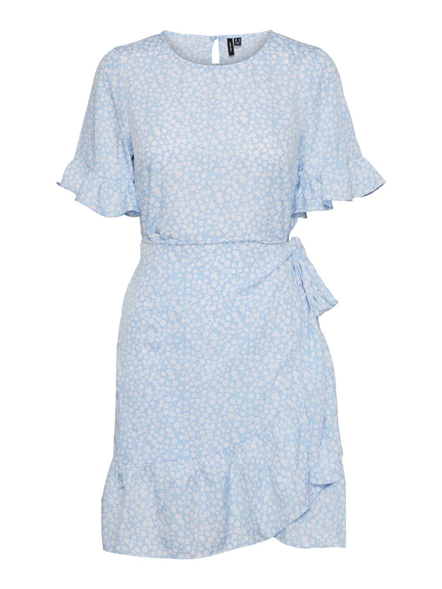 VERO MODA Obleka 'Henna'  svetlo modra / bela