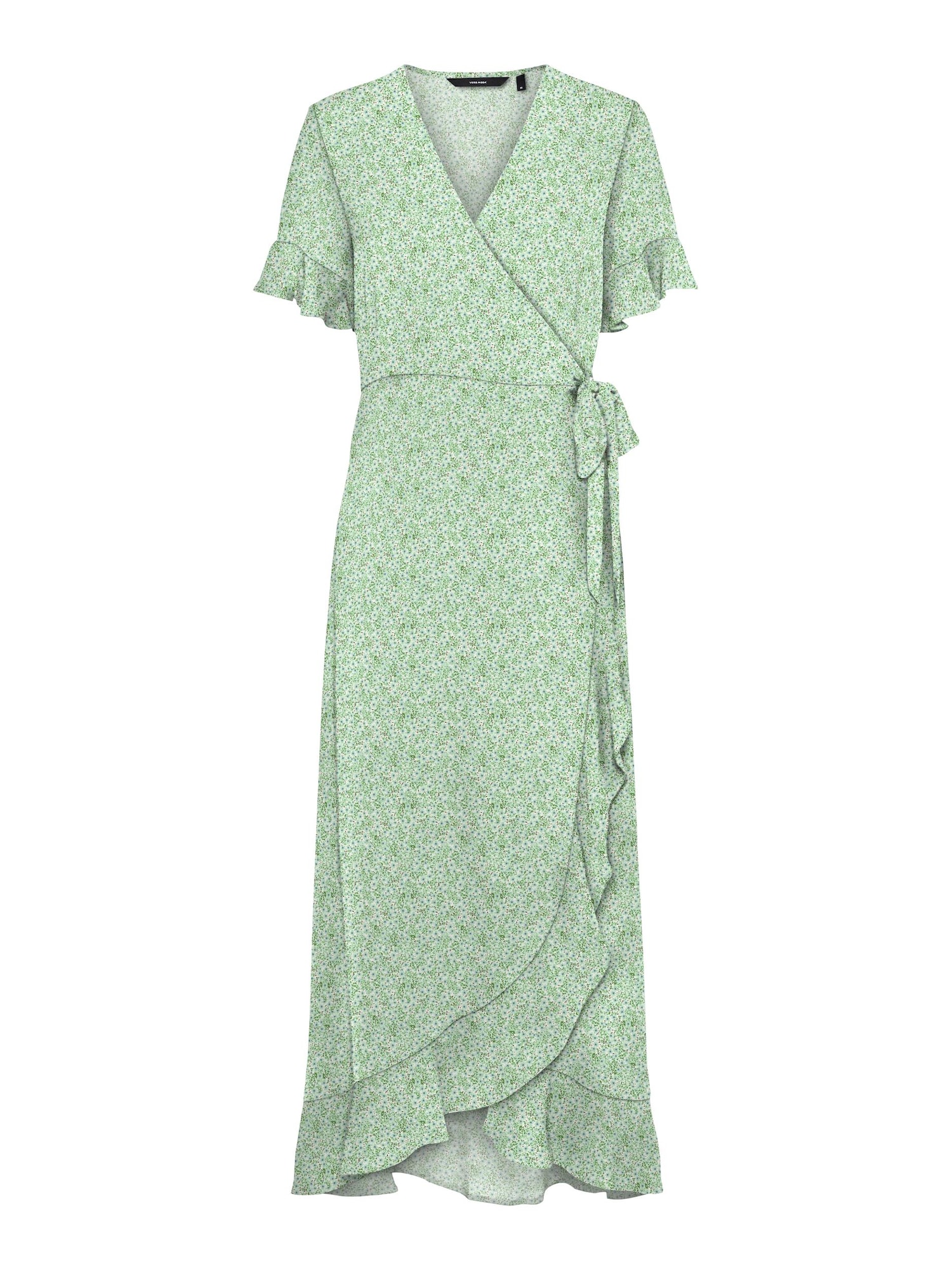 VERO MODA Obleka 'Henna'  zelena / meta / bela