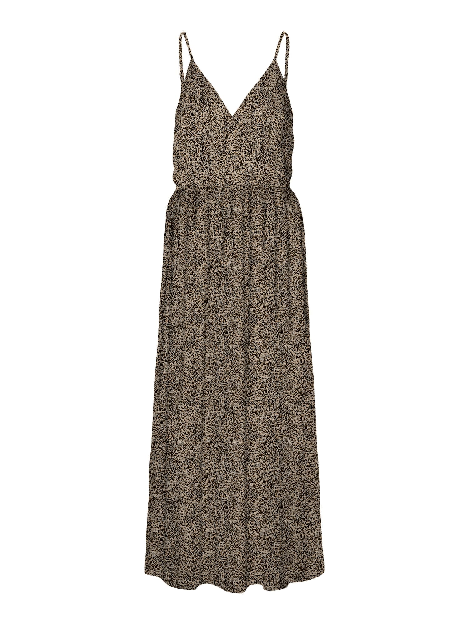 VERO MODA Obleka 'Kaya'  bež / rjava / črna