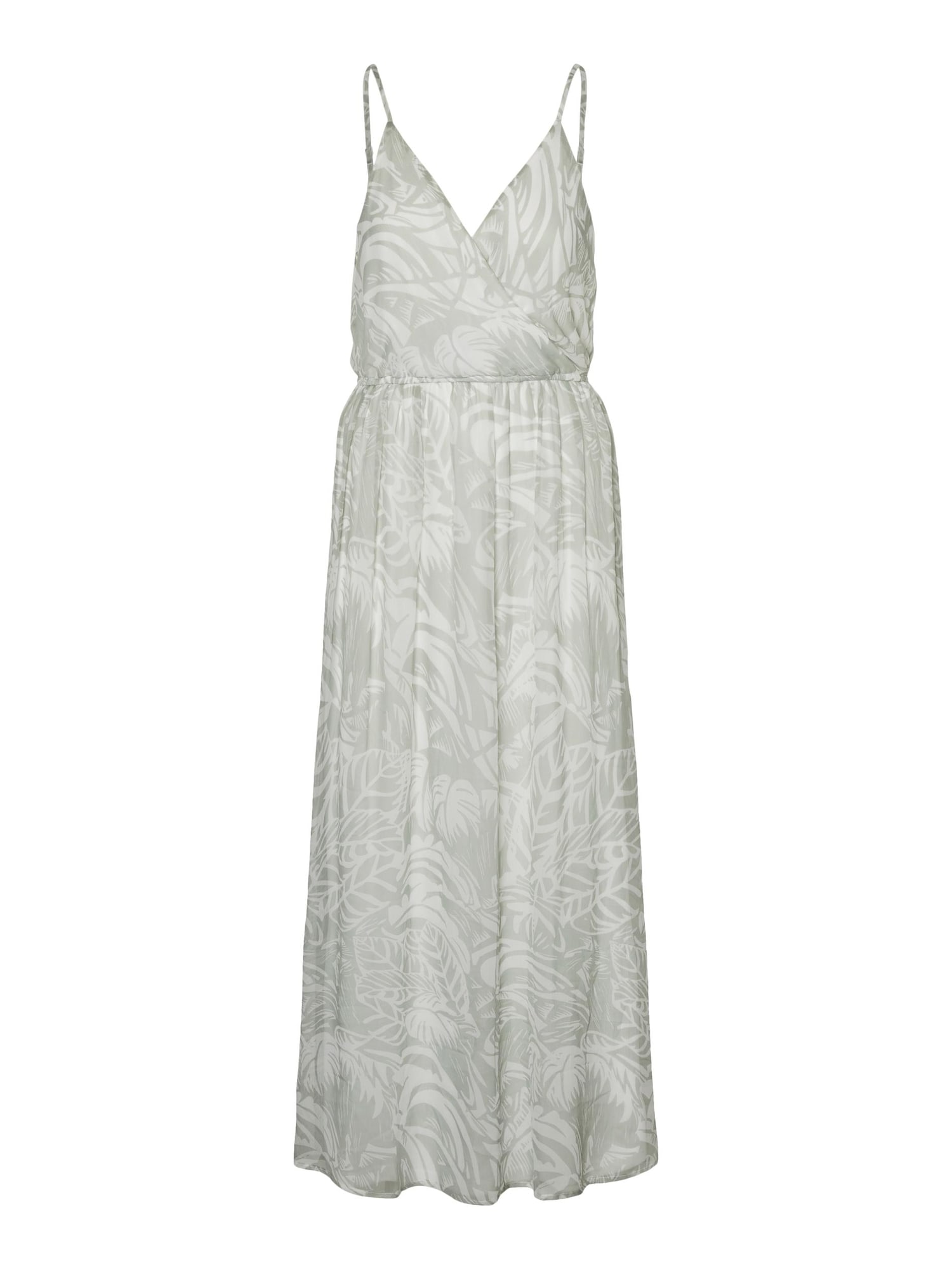 VERO MODA Obleka 'Kaya'  pastelno zelena / bela