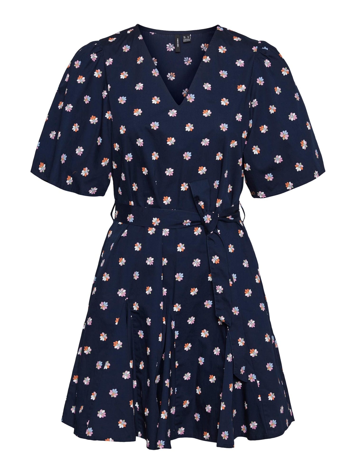 VERO MODA Obleka 'Nibi'  mornarska / pastelno zelena / oranžna / pastelno roza / bela