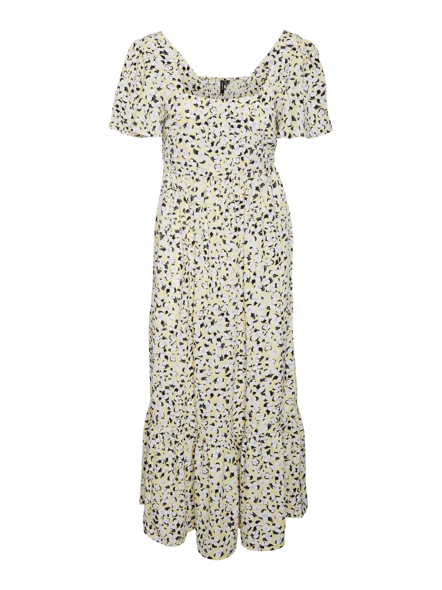 VERO MODA Obleka 'OLEA'  pastelno rumena / mešane barve