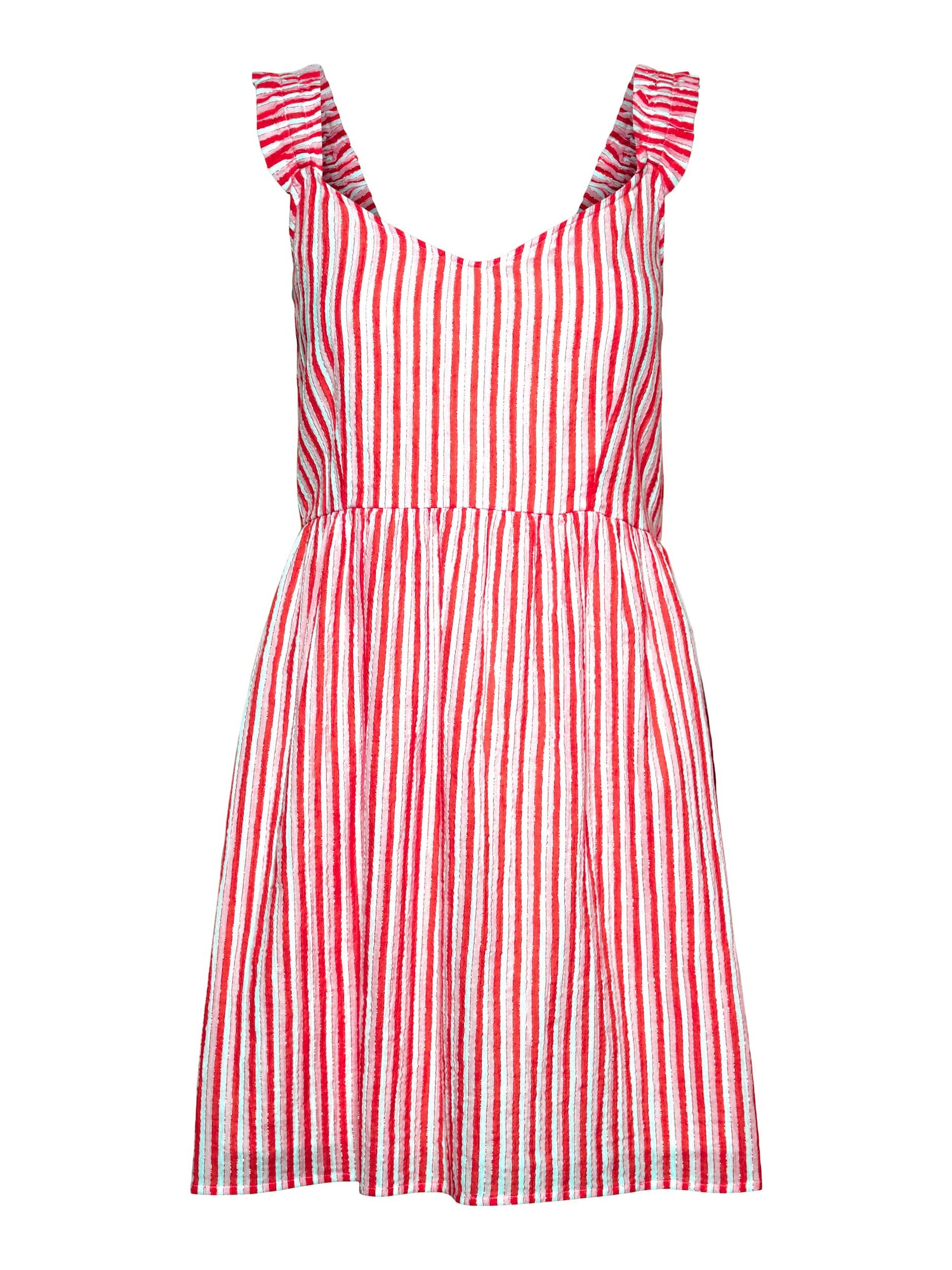 VERO MODA Obleka 'Simone'  roza / rdeča / bela