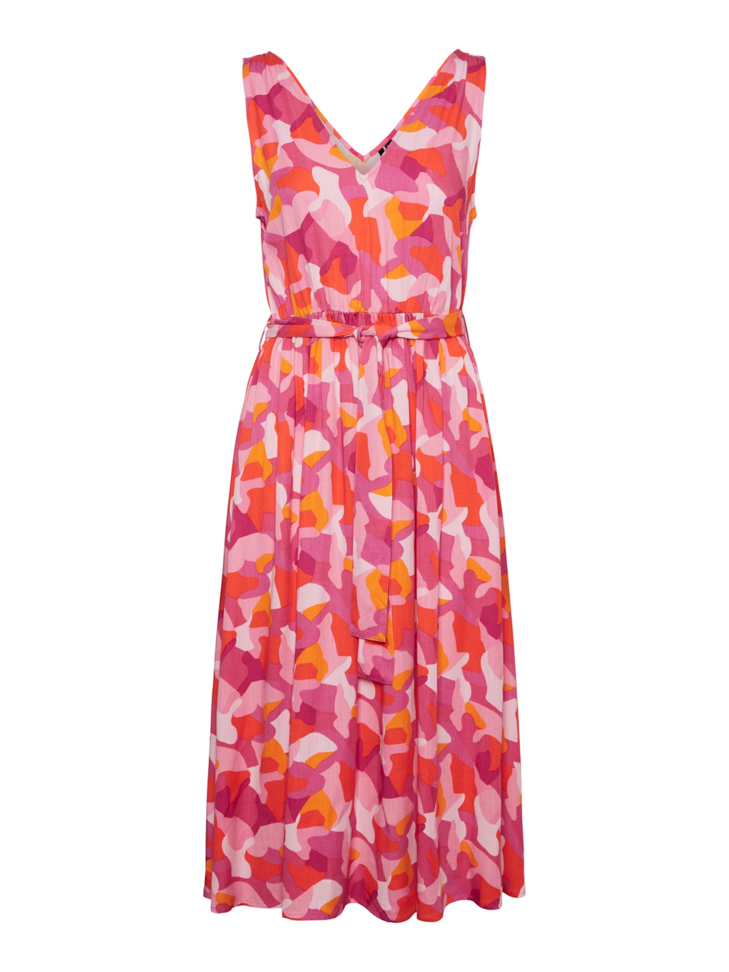 VERO MODA Obleka 'Siva'  oranžna / roza / češnjevo rdeča / bela
