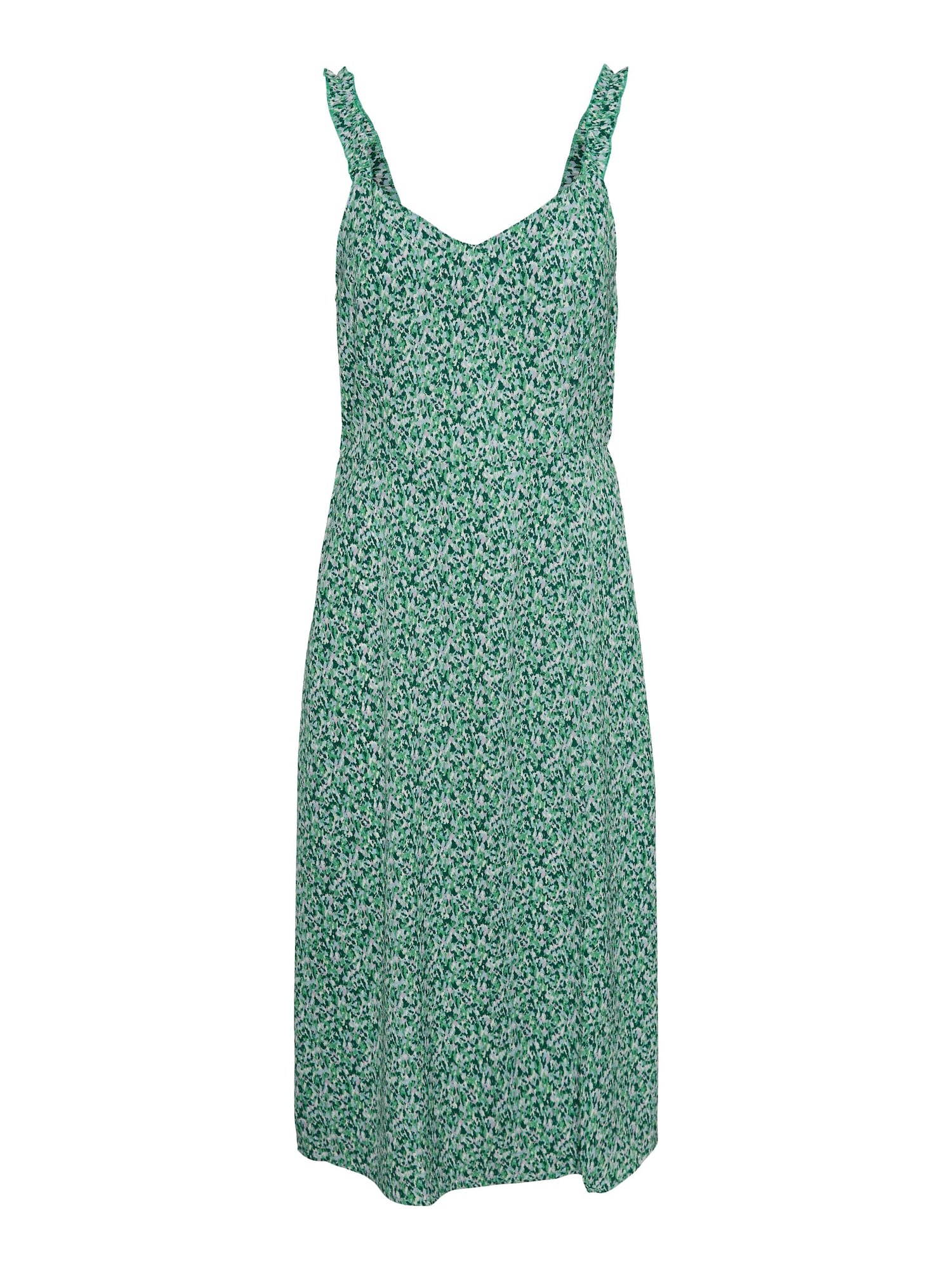 VERO MODA Obleka 'Splash'  zelena / jelka