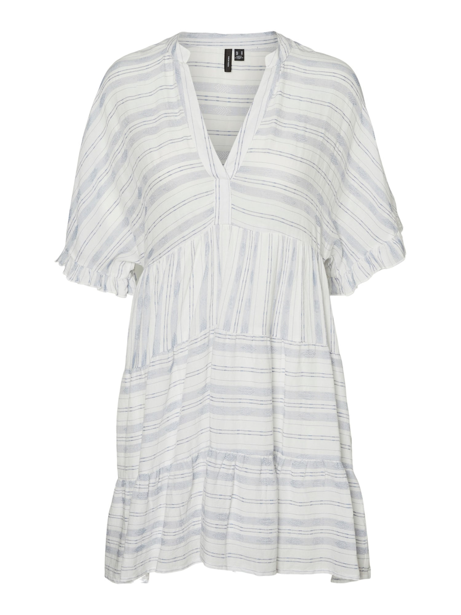 VERO MODA Obleka 'URVI'  svetlo modra / bela