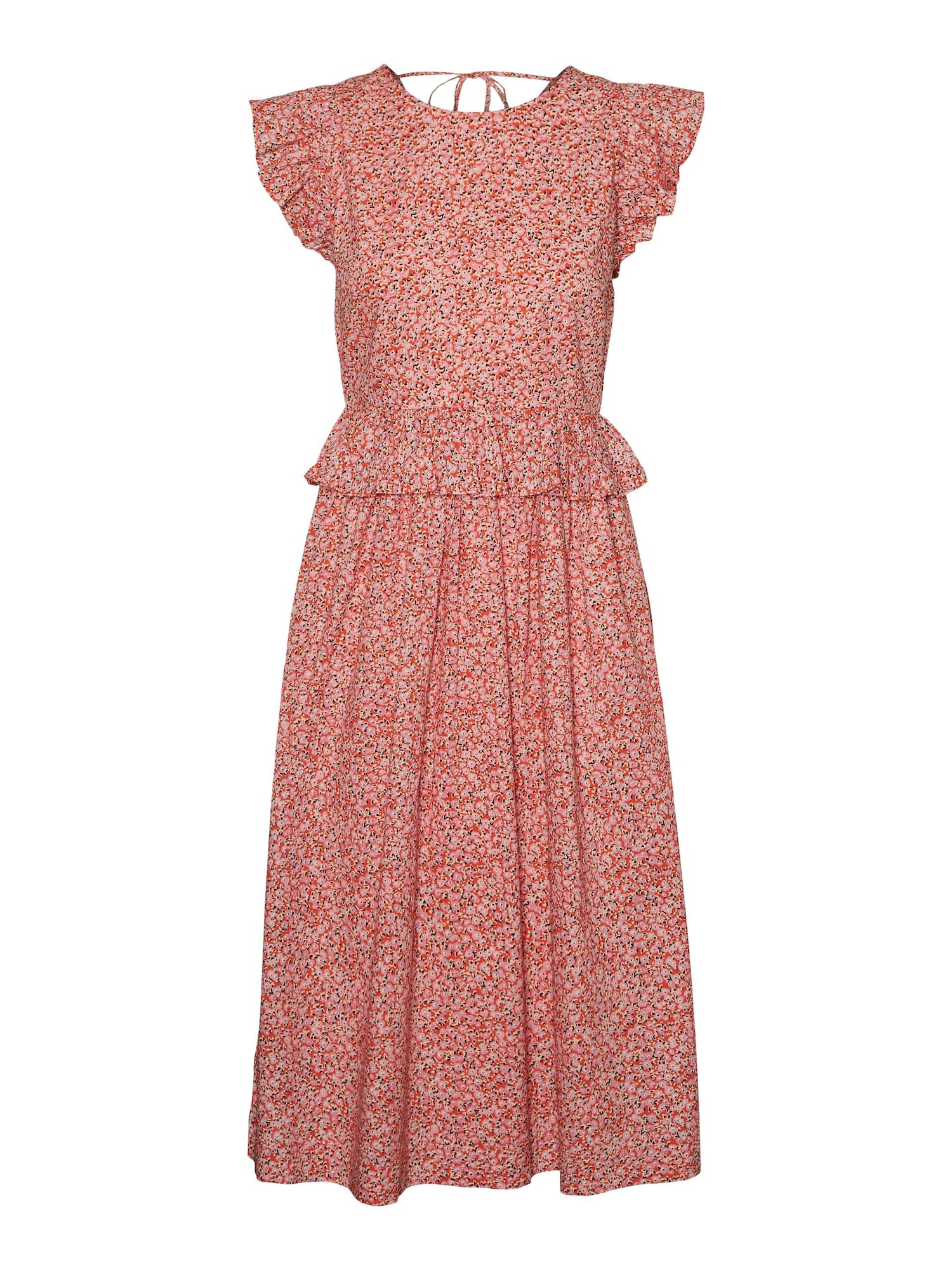 VERO MODA Obleka 'Urba'  temno oranžna / roza / črna / bela
