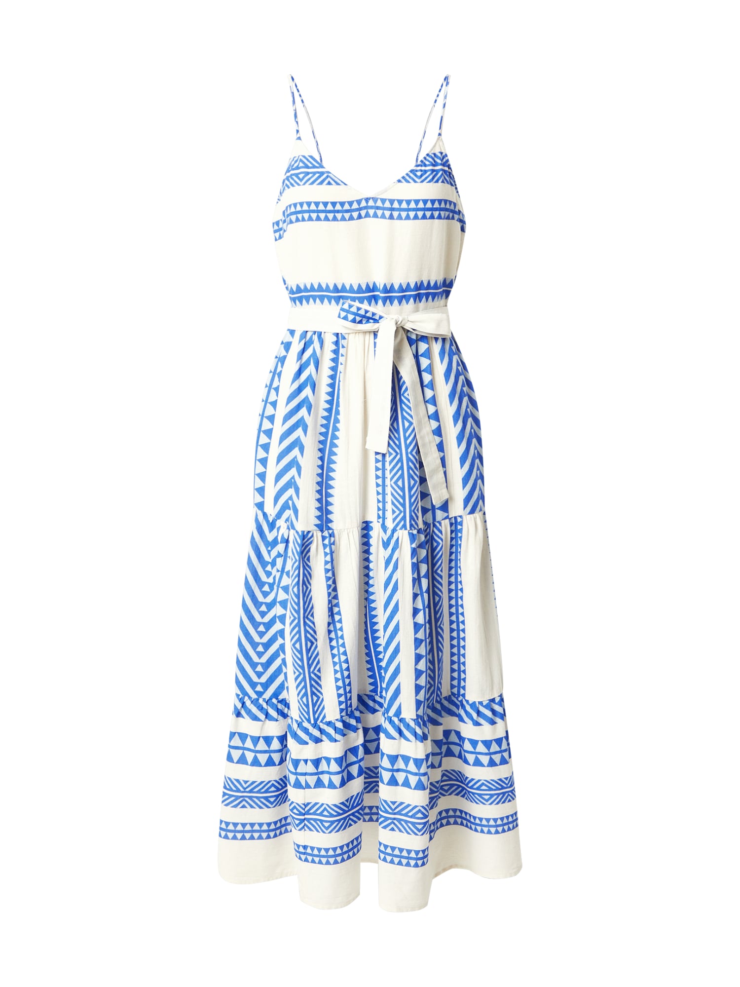 VERO MODA Obleka  modra / siva / bela