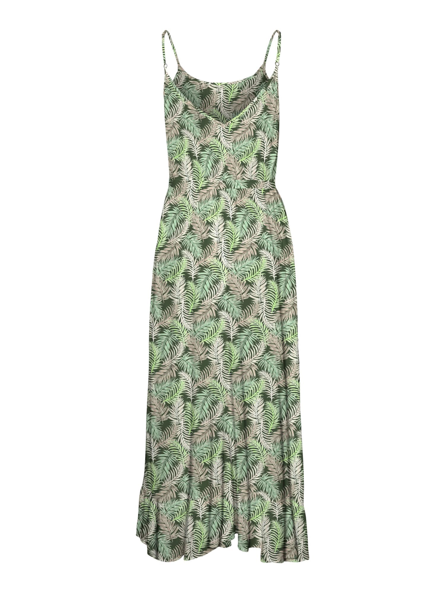 VERO MODA Obleka  siva / zelena / svetlo zelena / bela