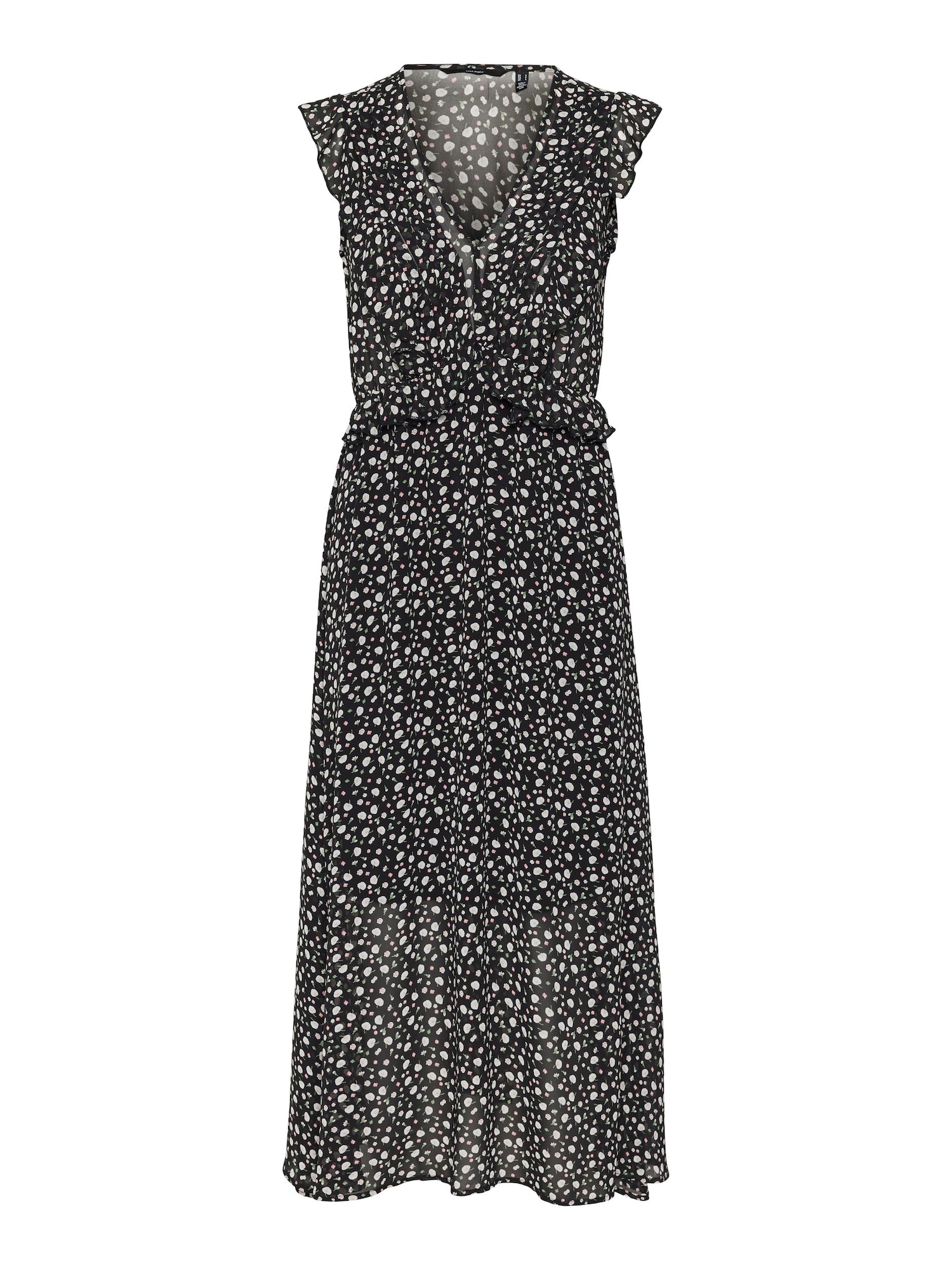 VERO MODA Obleka  smaragd / roza / črna / off-bela