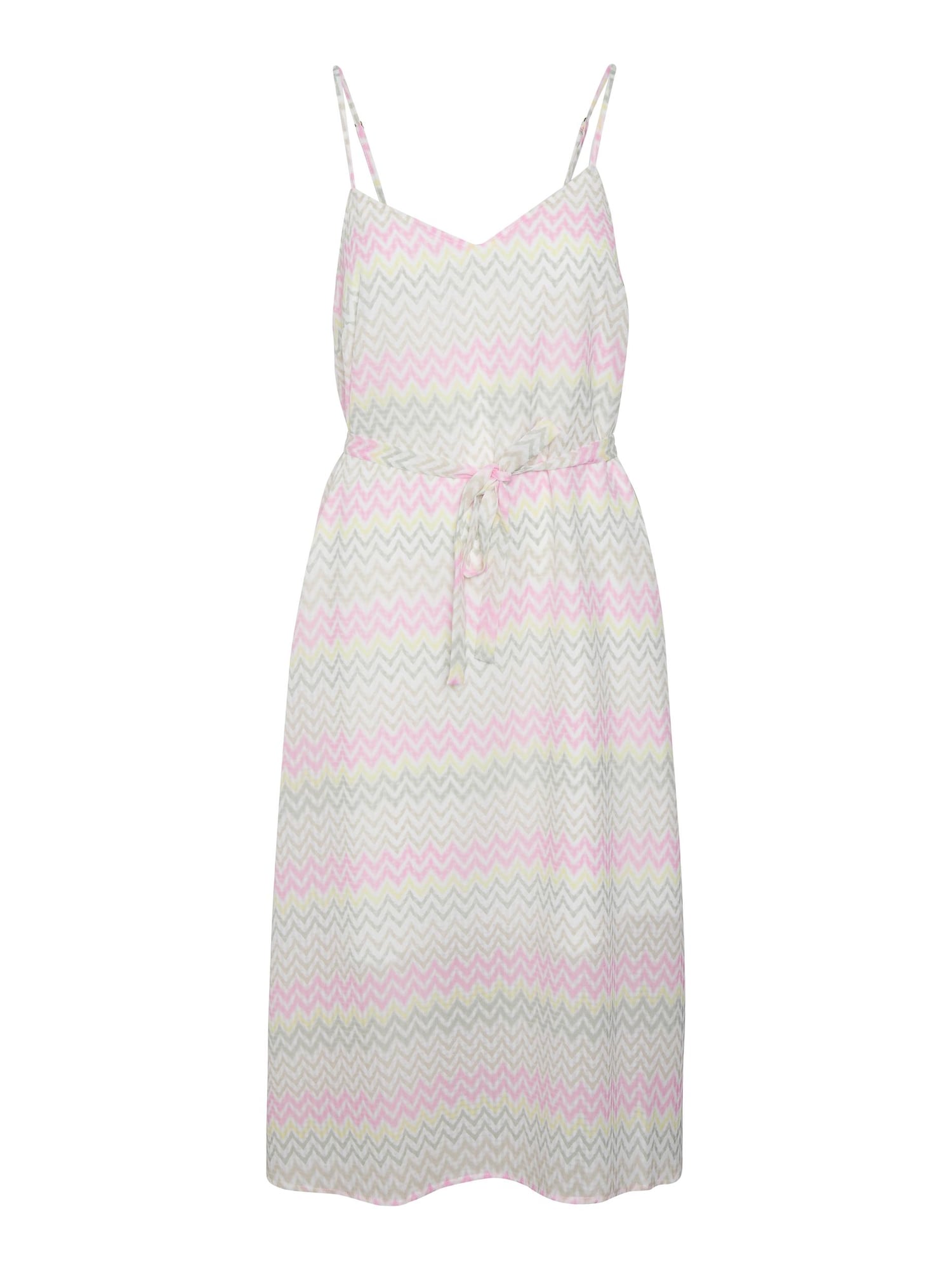 VERO MODA Obleka  svetlo rumena / svetlo roza / bela