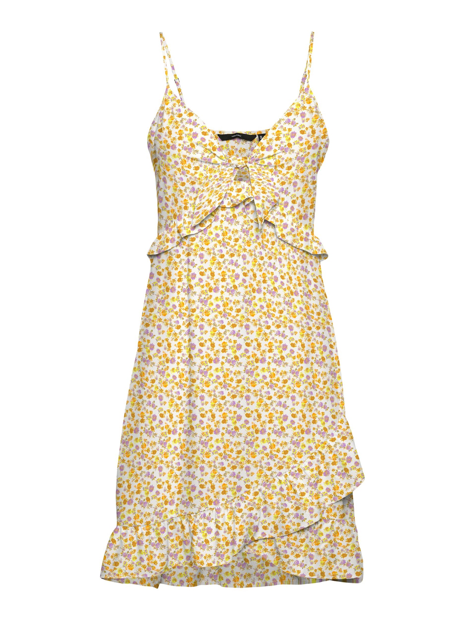 VERO MODA Poletna obleka 'Lee'  med / apno / pastelno zelena / svetlo lila / naravno bela