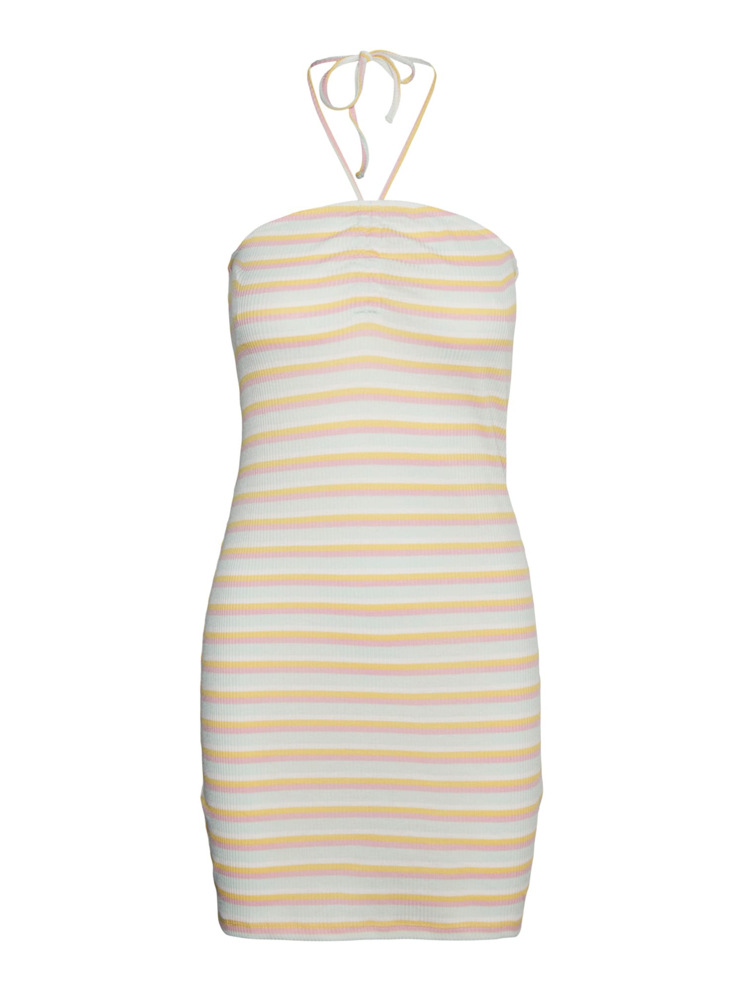 VERO MODA Poletna obleka 'TICA'  žafran / pastelno zelena / svetlo roza / bela