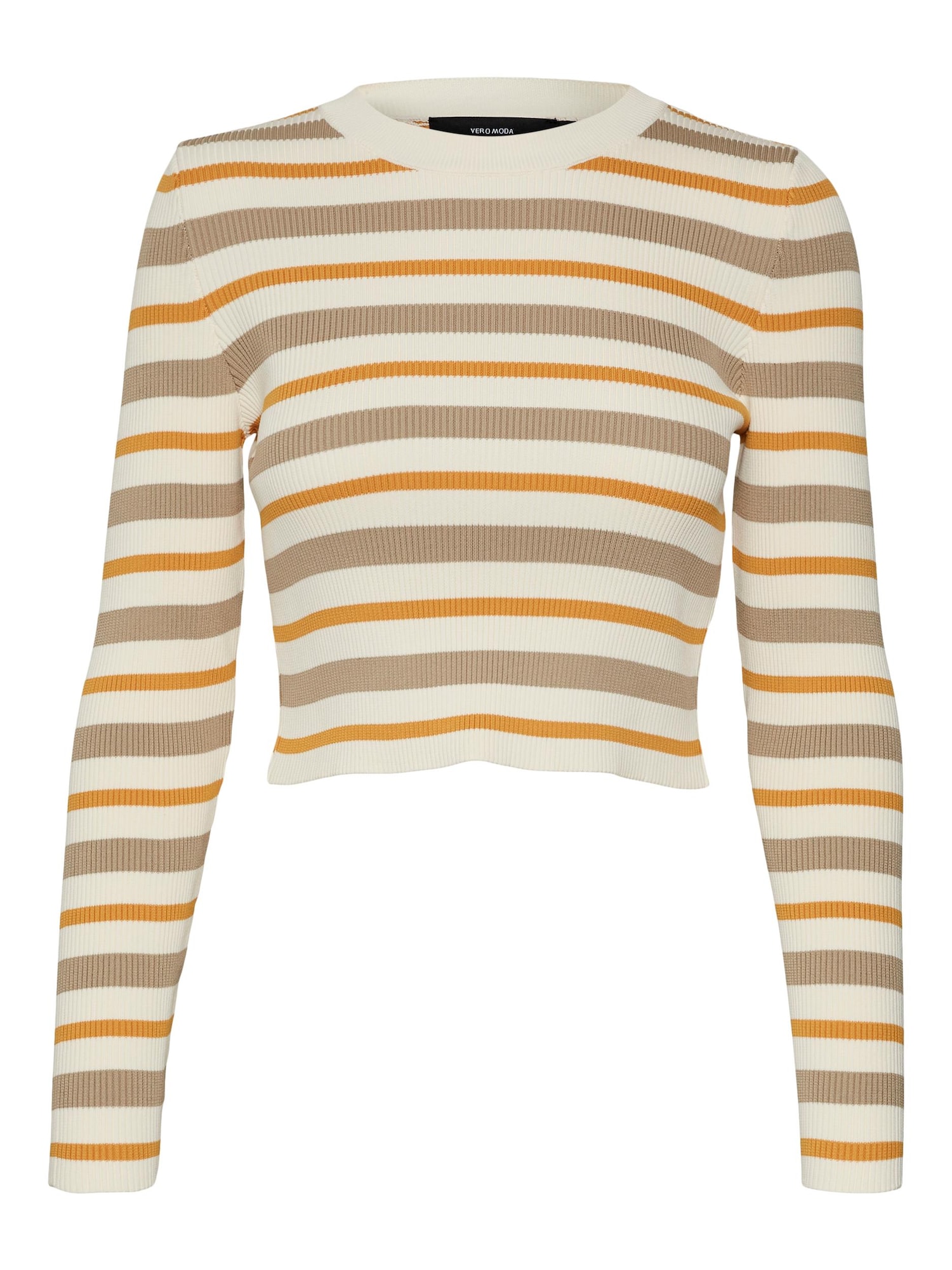 VERO MODA Pulover 'ANITA'  konjak / mokka / pastelno rumena