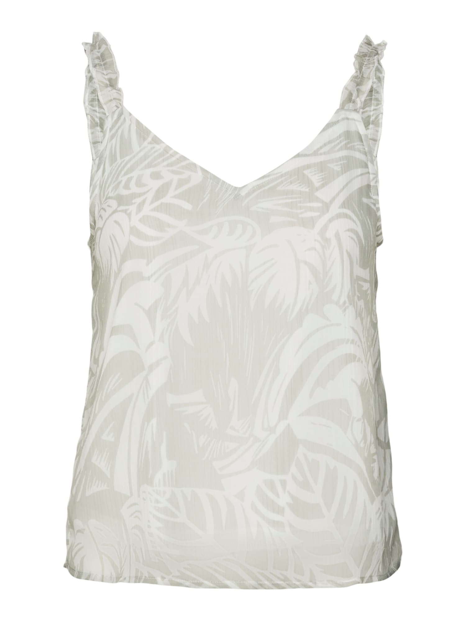VERO MODA Top 'KAYA'  pastelno zelena / bela