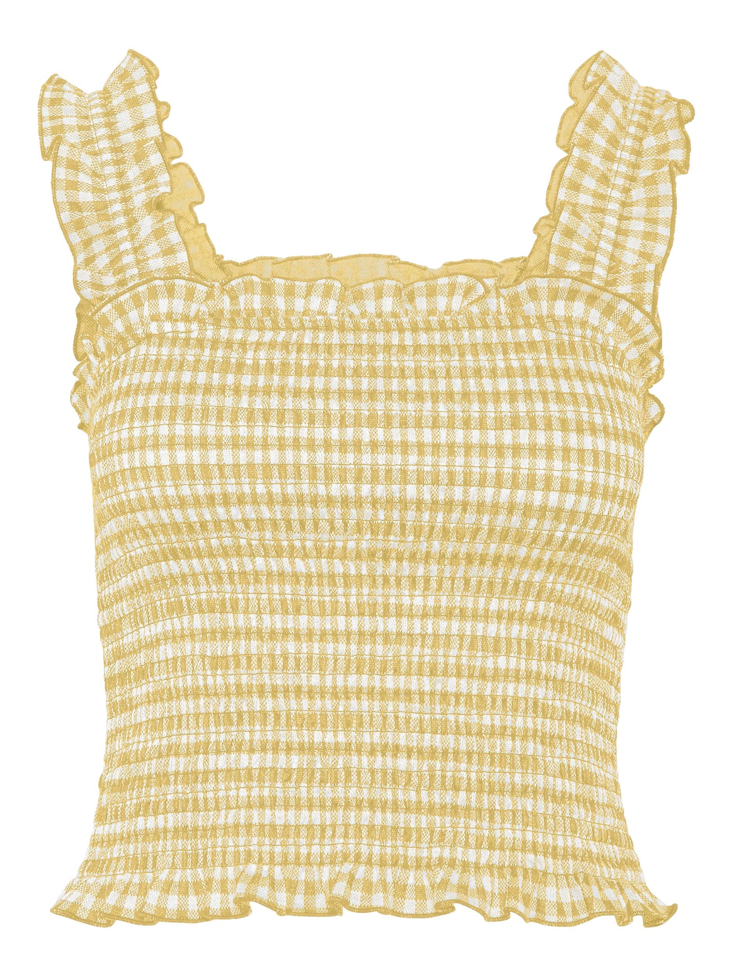 VERO MODA Top 'Kida'  limona / bela