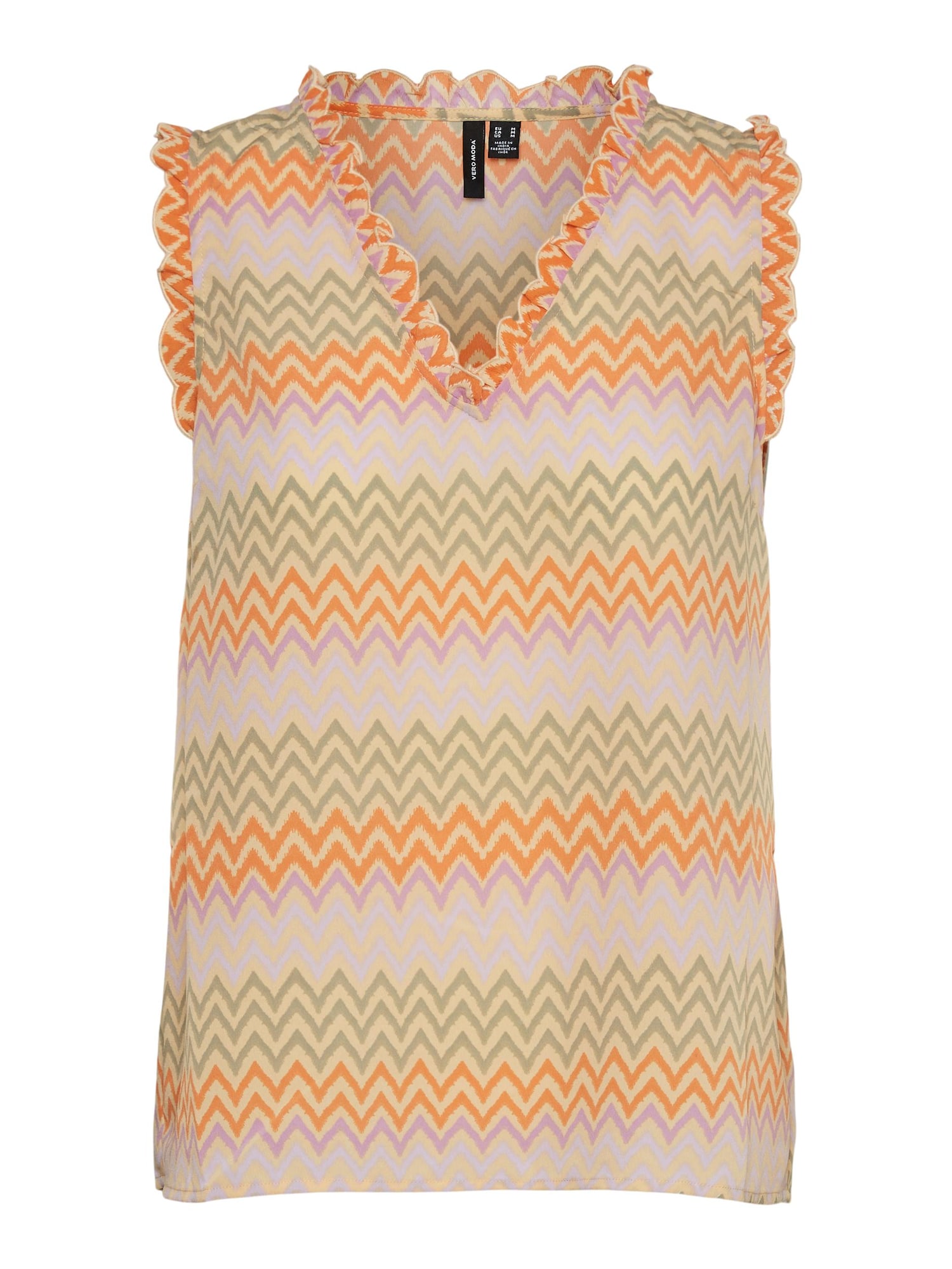 VERO MODA Top 'Odga'  pesek / svetlo modra / kaki / svetlo lila / oranžna