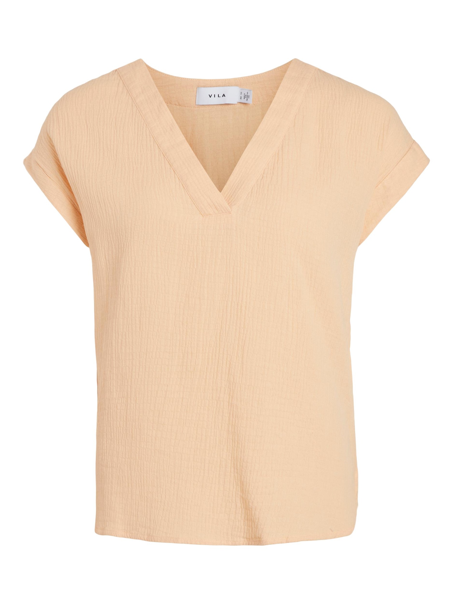 VILA Bluza  pastelno oranžna