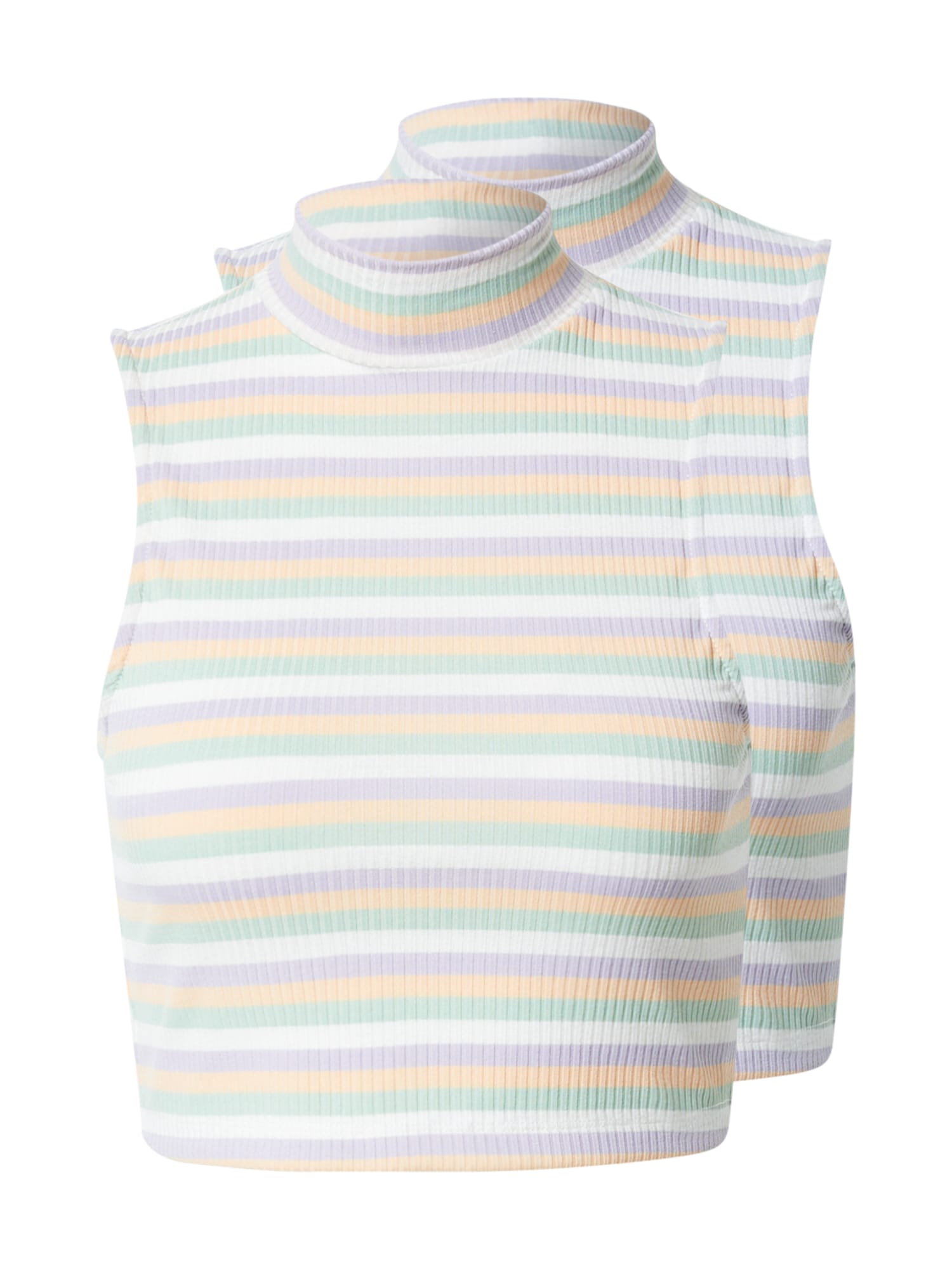 VILA Majica 'CANDY'  meta / pastelno lila / losos / bela