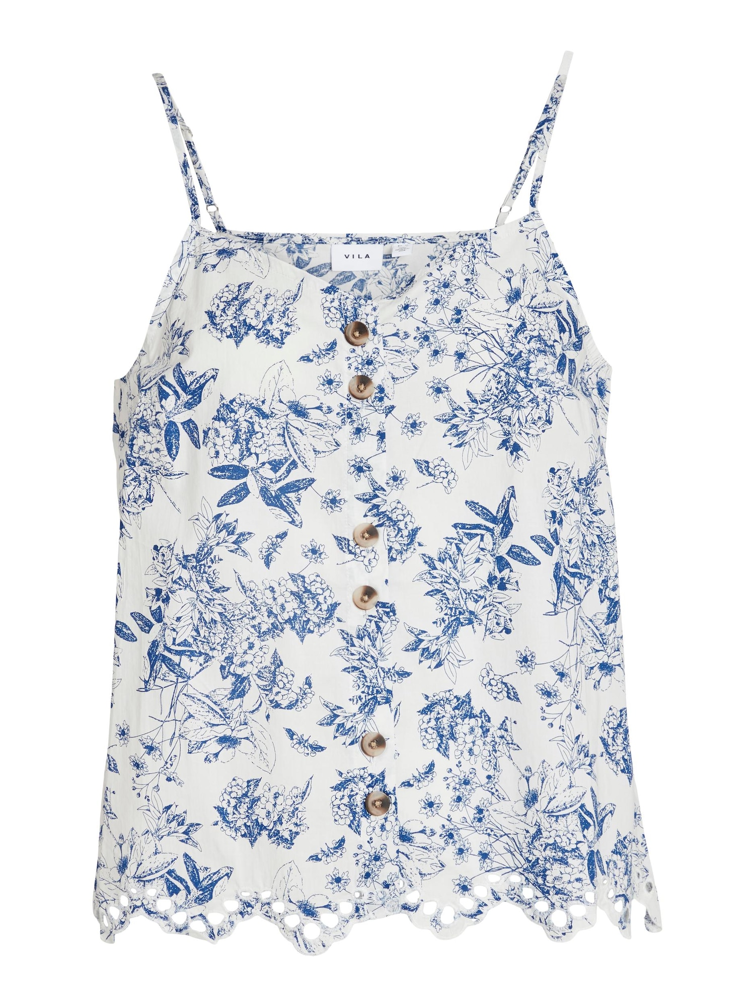 VILA Top 'Camelina'  modra / bela