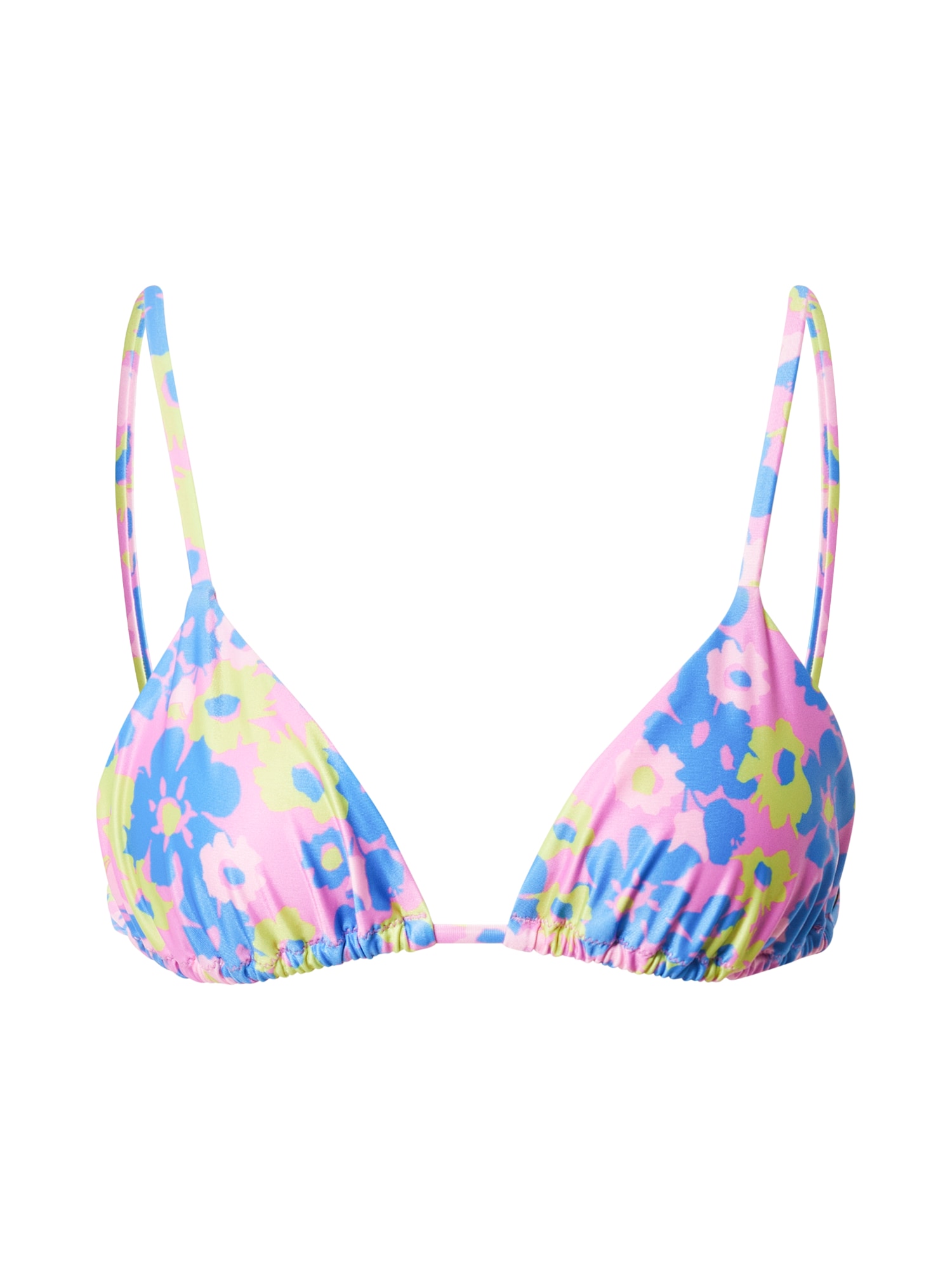 WEEKDAY Bikini zgornji del  svetlo modra / svetlo zelena / roza