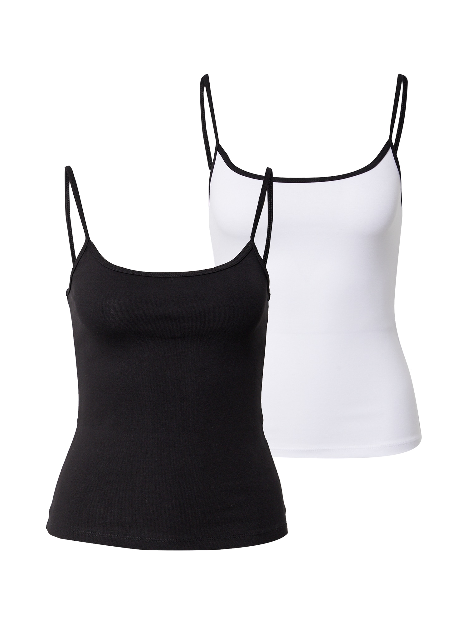 WEEKDAY Top  črna / bela