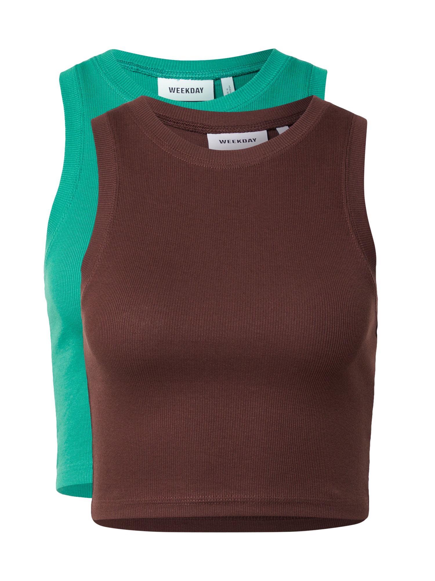 WEEKDAY Top  rjava / žad