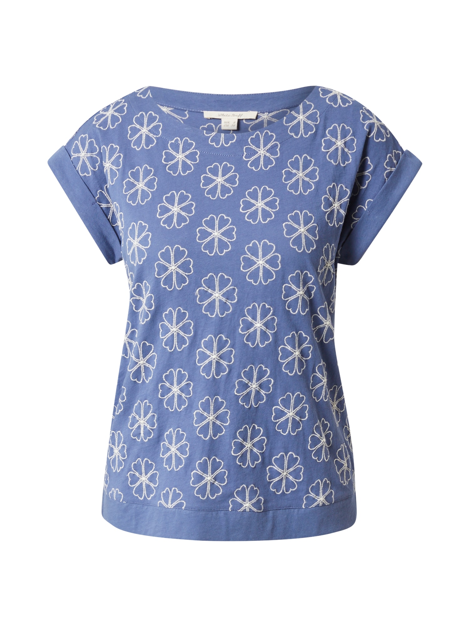 WHITE STUFF Majica  golobje modra / bela