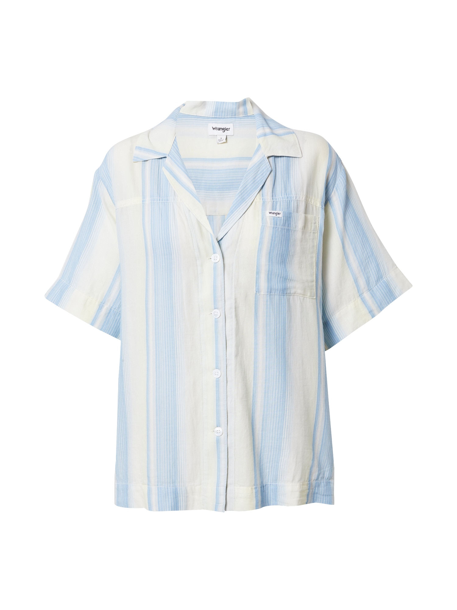WRANGLER Bluza  nude / svetlo modra / bela