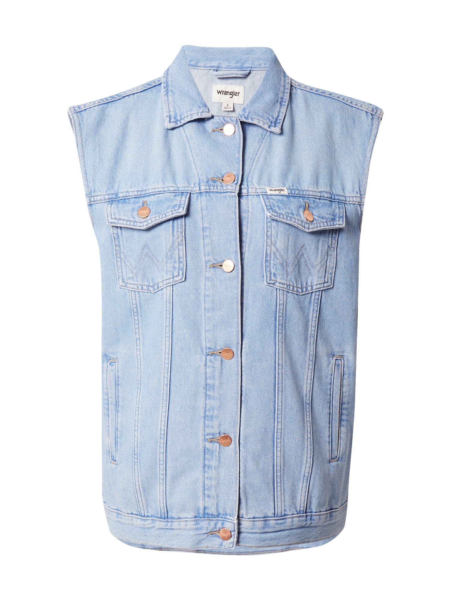 WRANGLER Brezrokavnik  moder denim
