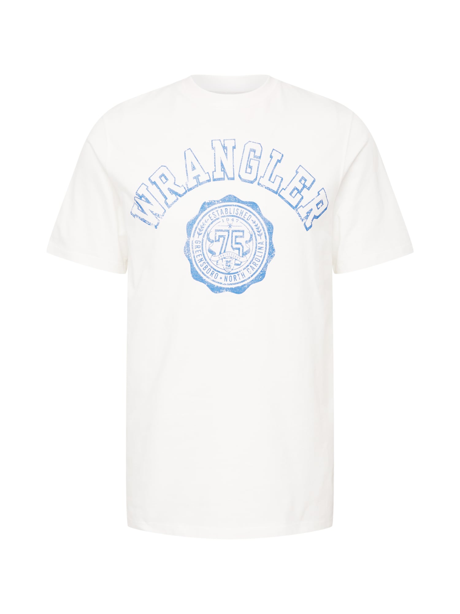 WRANGLER Majica  progasto modra / off-bela