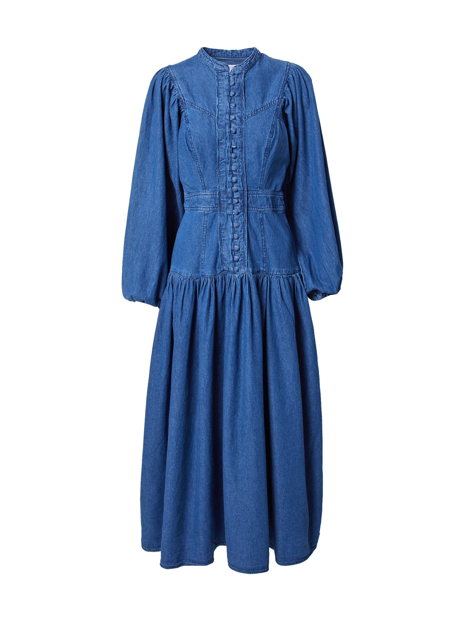 Warehouse Dolga srajca 'Western'  moder denim