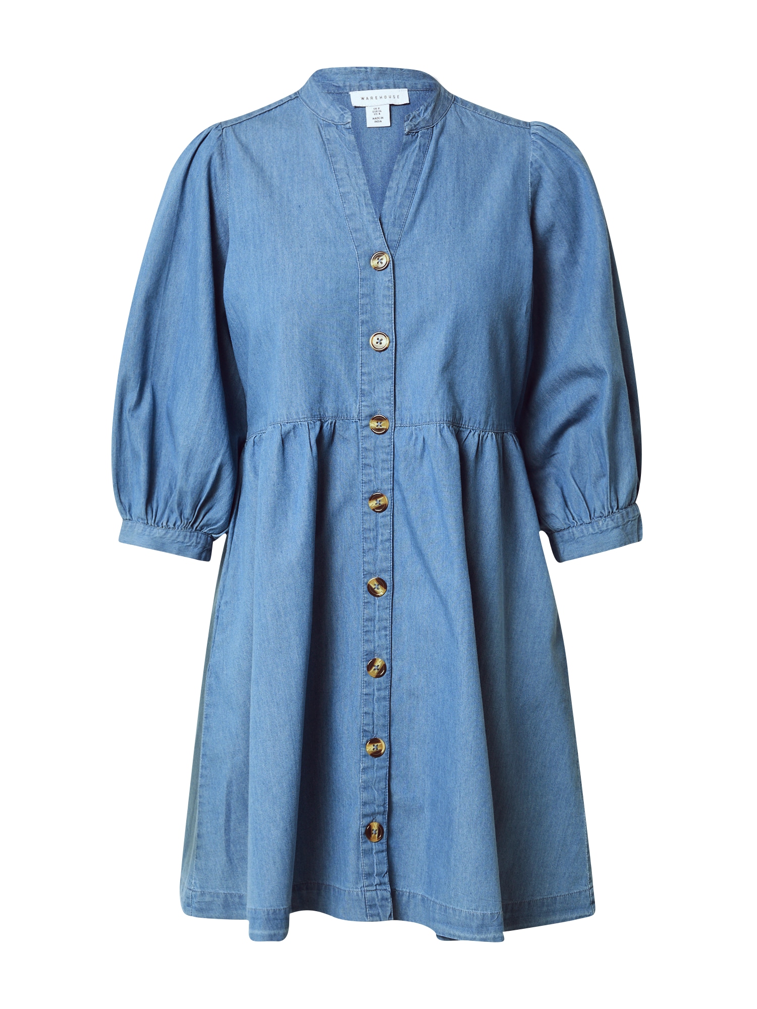 Warehouse Dolga srajca  moder denim