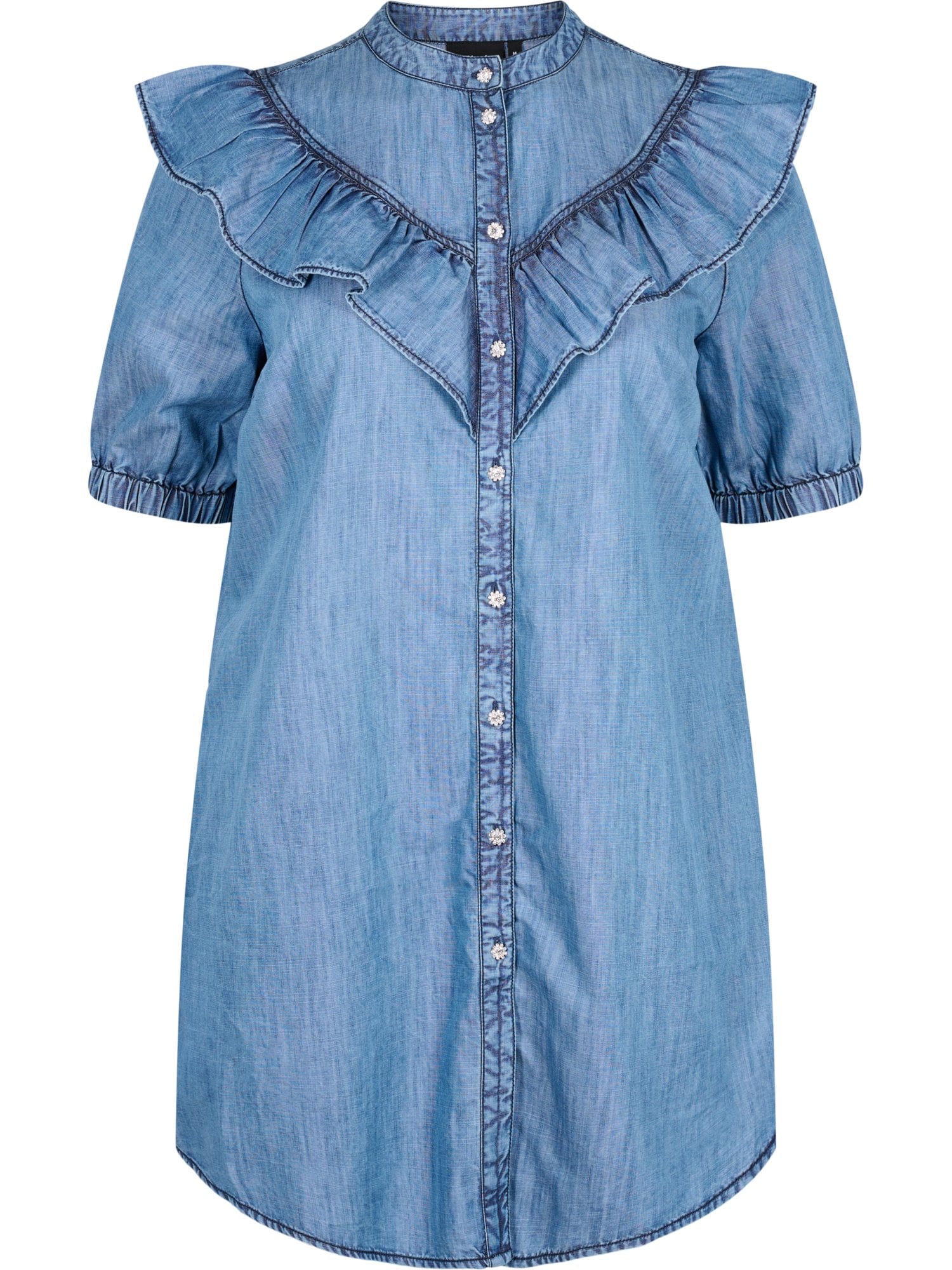 Zizzi Dolga srajca 'Raul'  moder denim