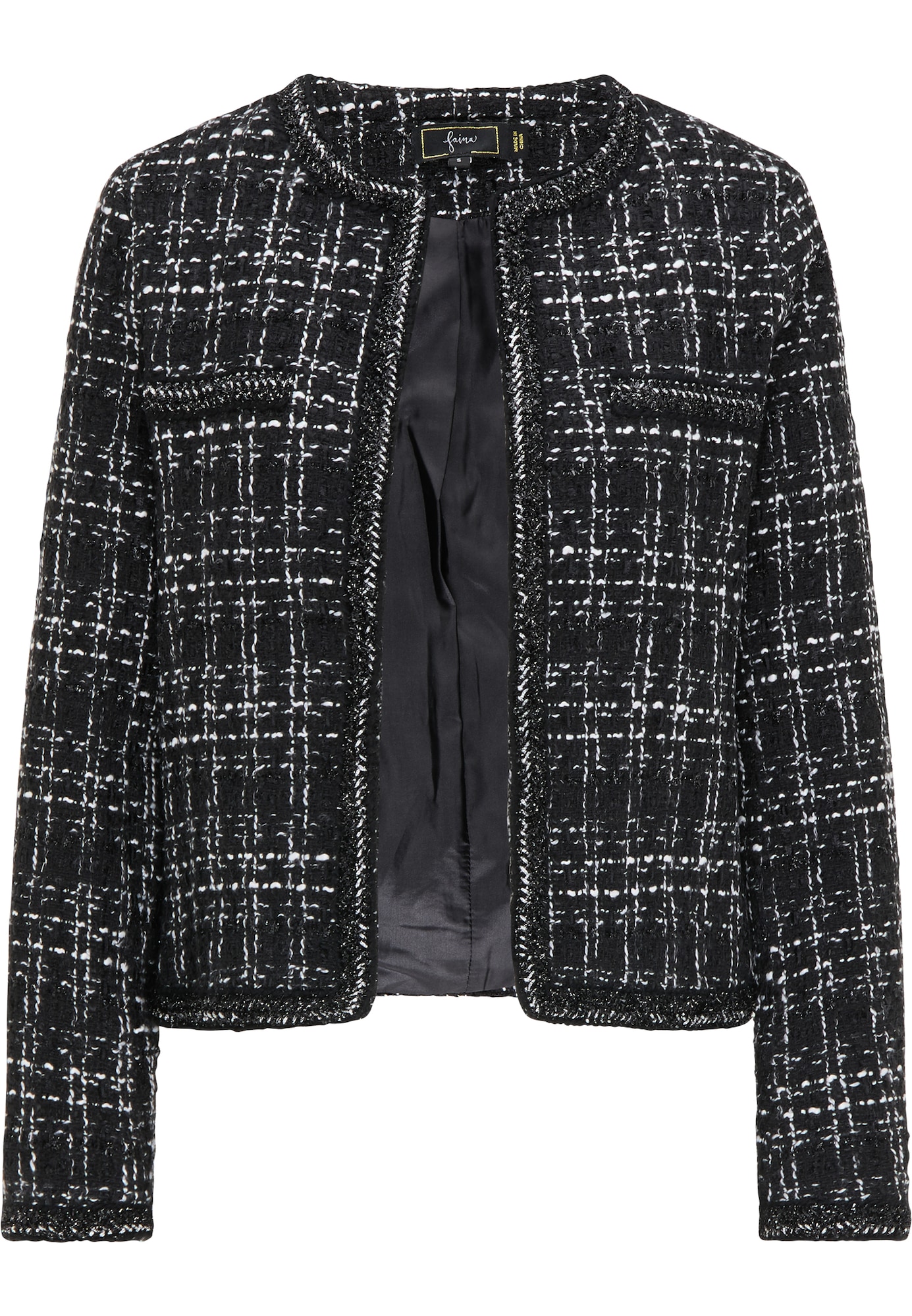 faina Blazer  črna / srebrna / bela