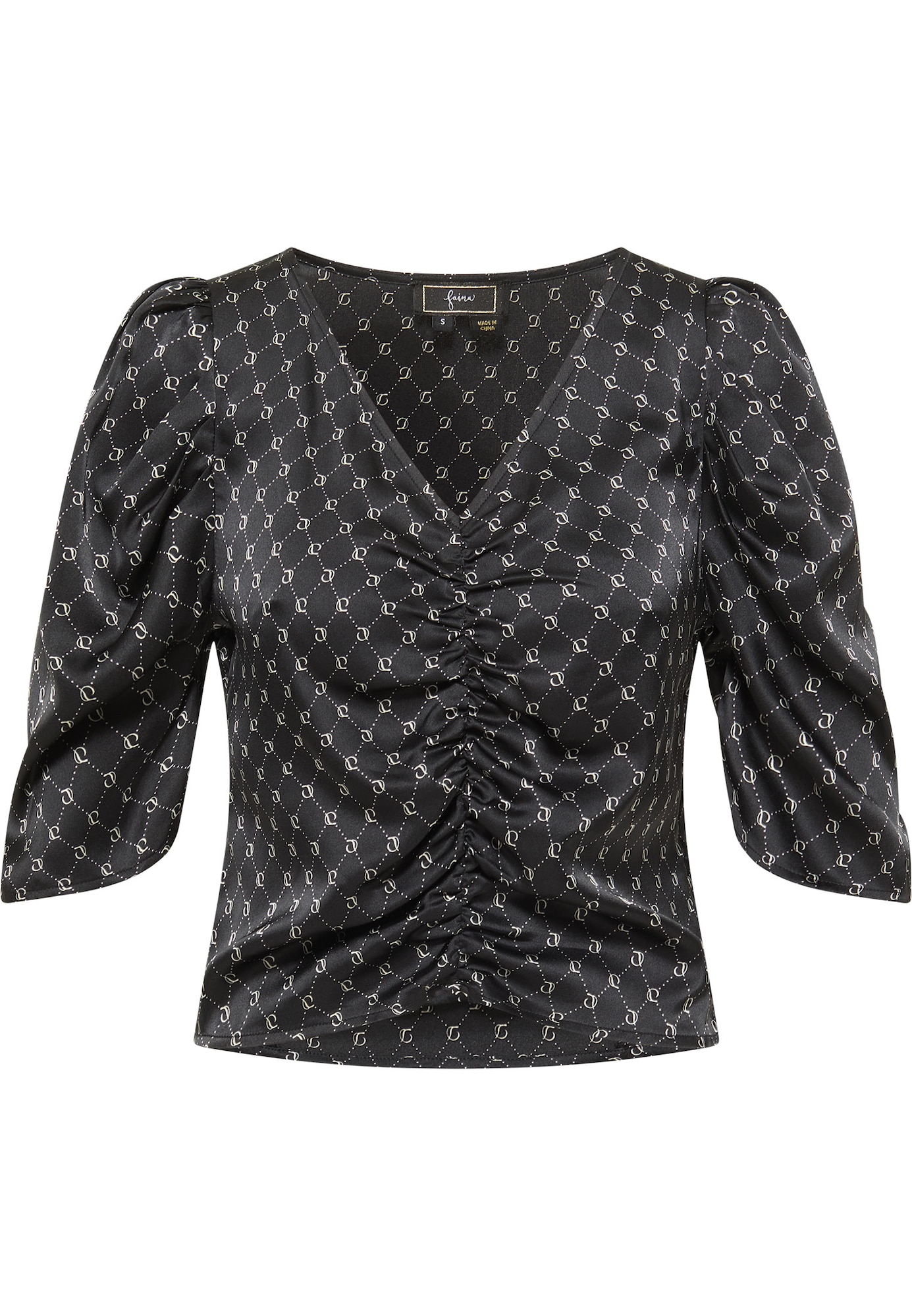 faina Bluza  črna / bela