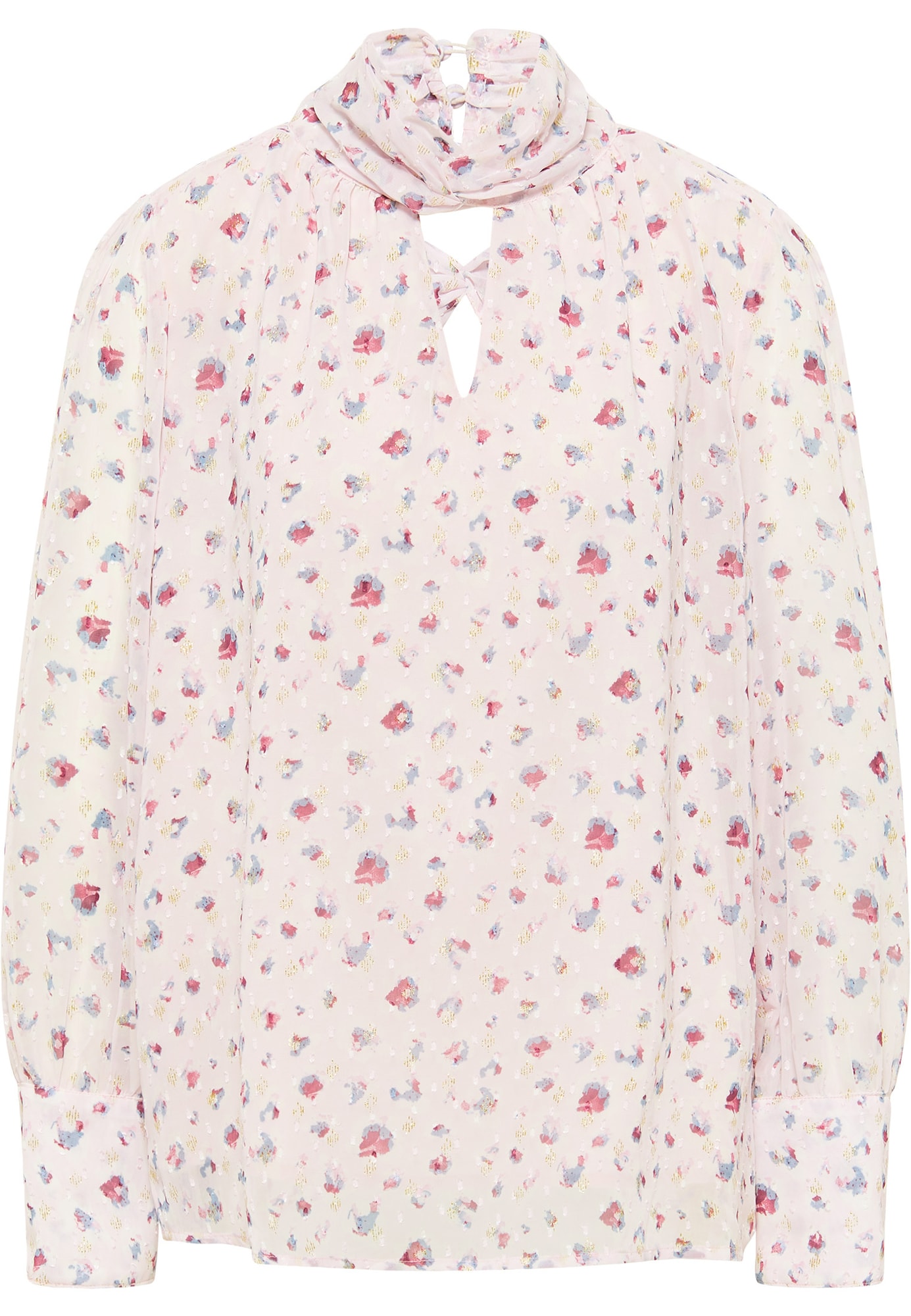 faina Bluza  svetlo modra / zlata / malina / svetlo roza